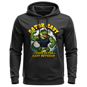 Gator Navy Proud Gator Navy Veteran Hoodie