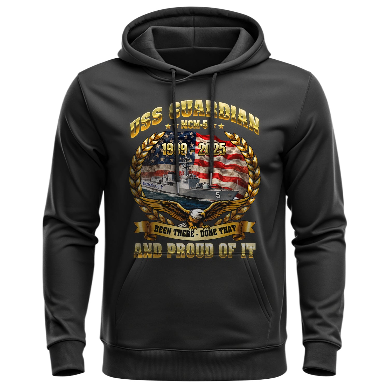 USS Guardian MCM5 1989 to 2025 Been There Hoodie