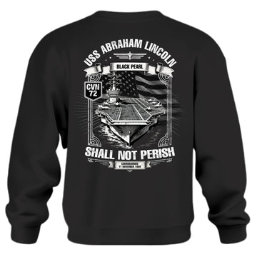 USS Abraham Lincoln CVN 72 Black Pearl Sweatshirt