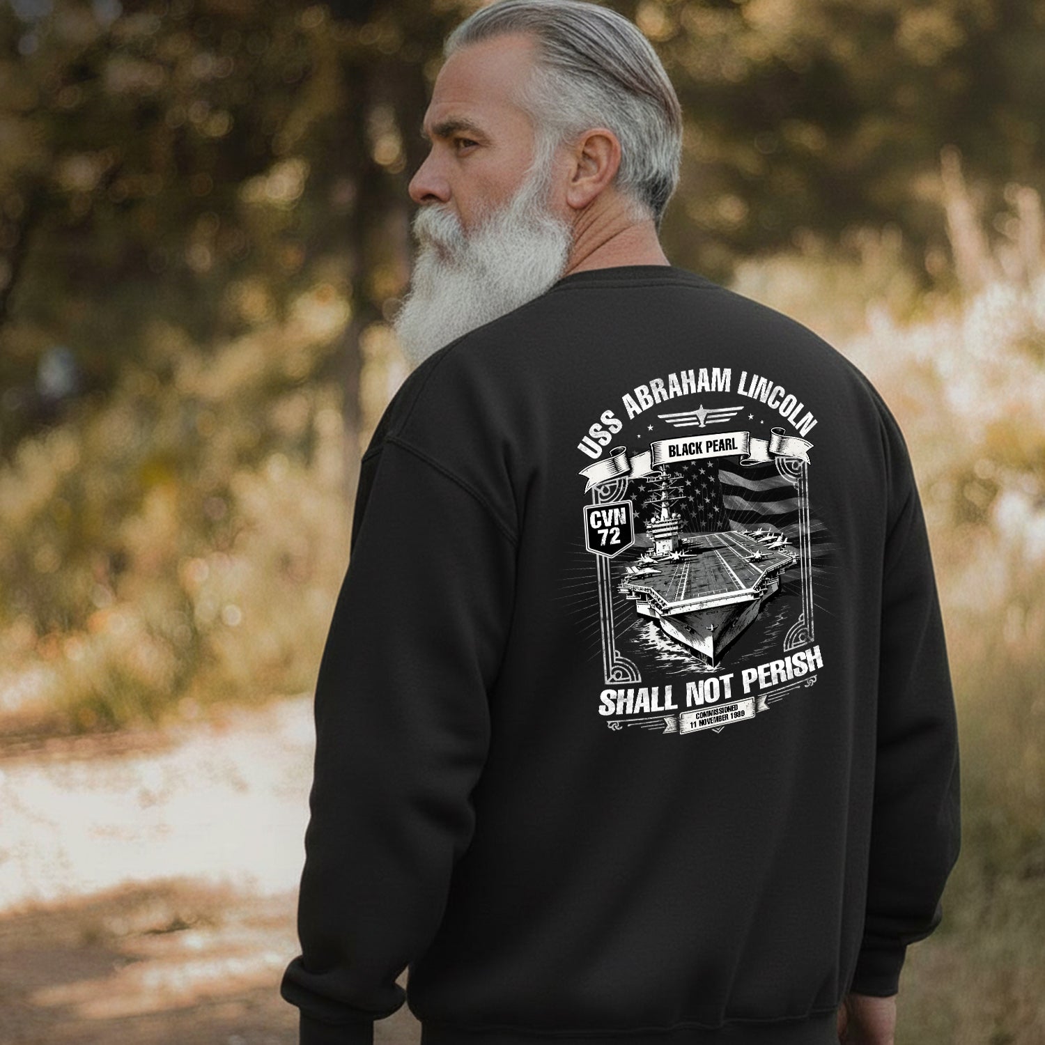 USS Abraham Lincoln CVN 72 Black Pearl Sweatshirt