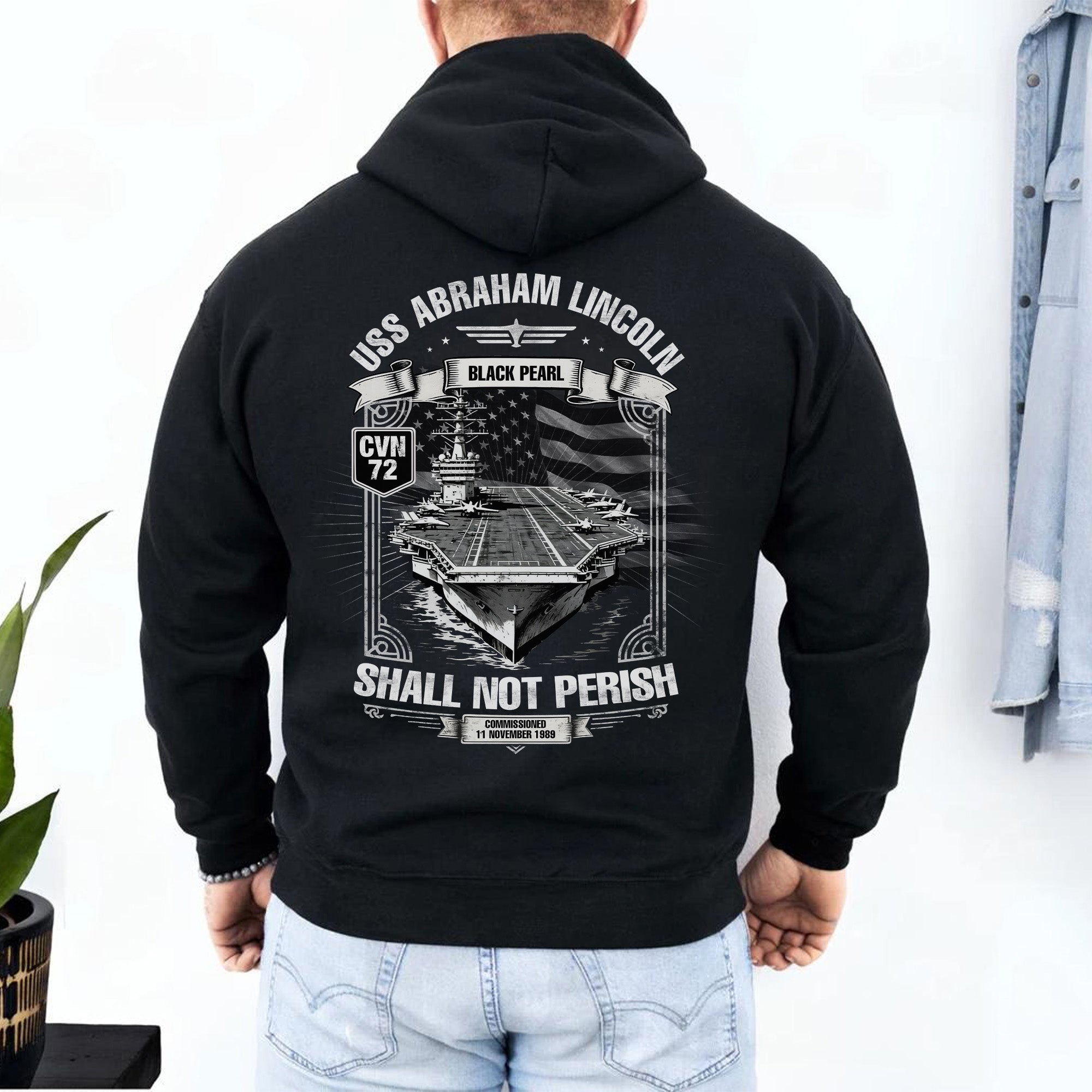 USS Abraham Lincoln CVN 72 Black Pearl Sweatshirt