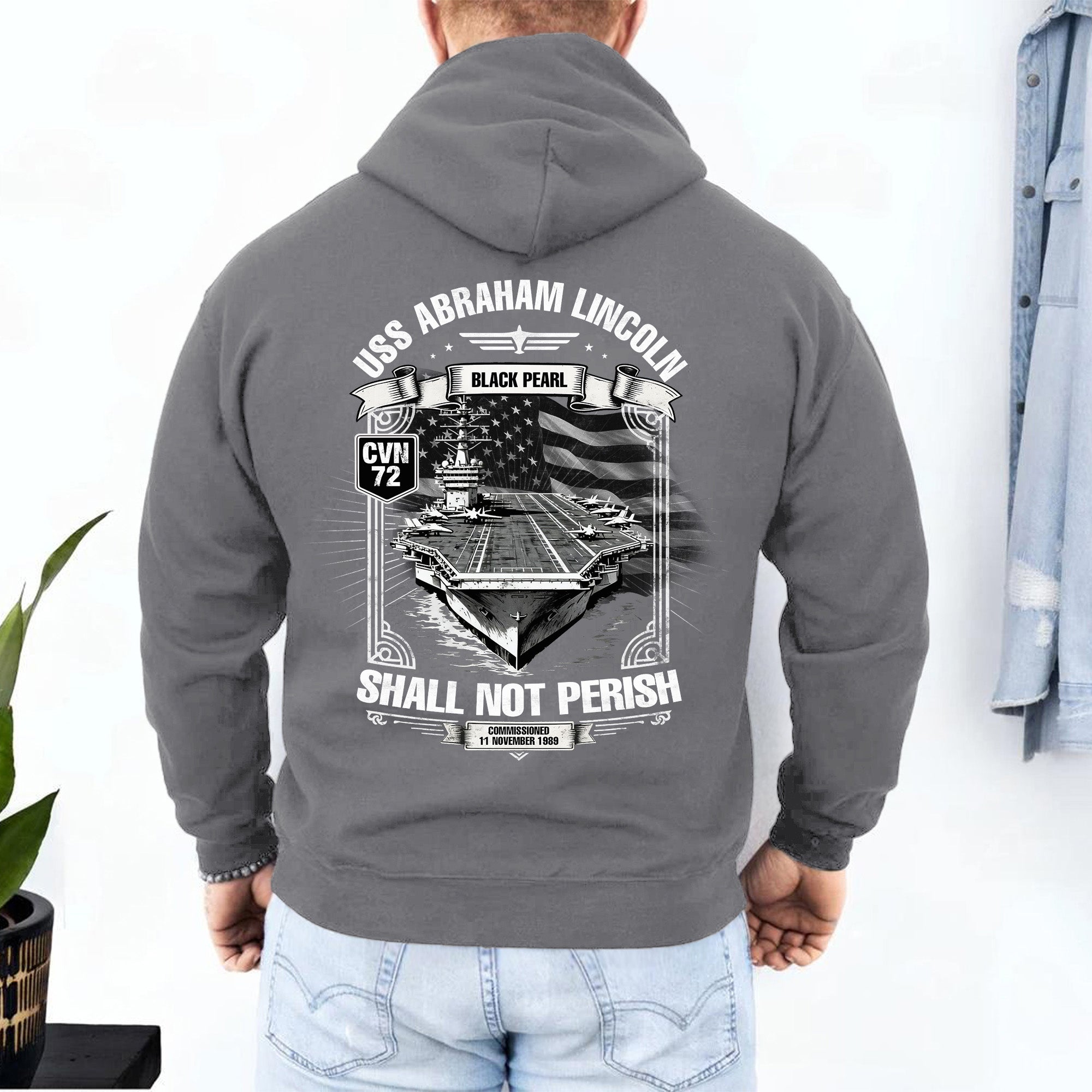USS Abraham Lincoln CVN 72 Black Pearl Sweatshirt