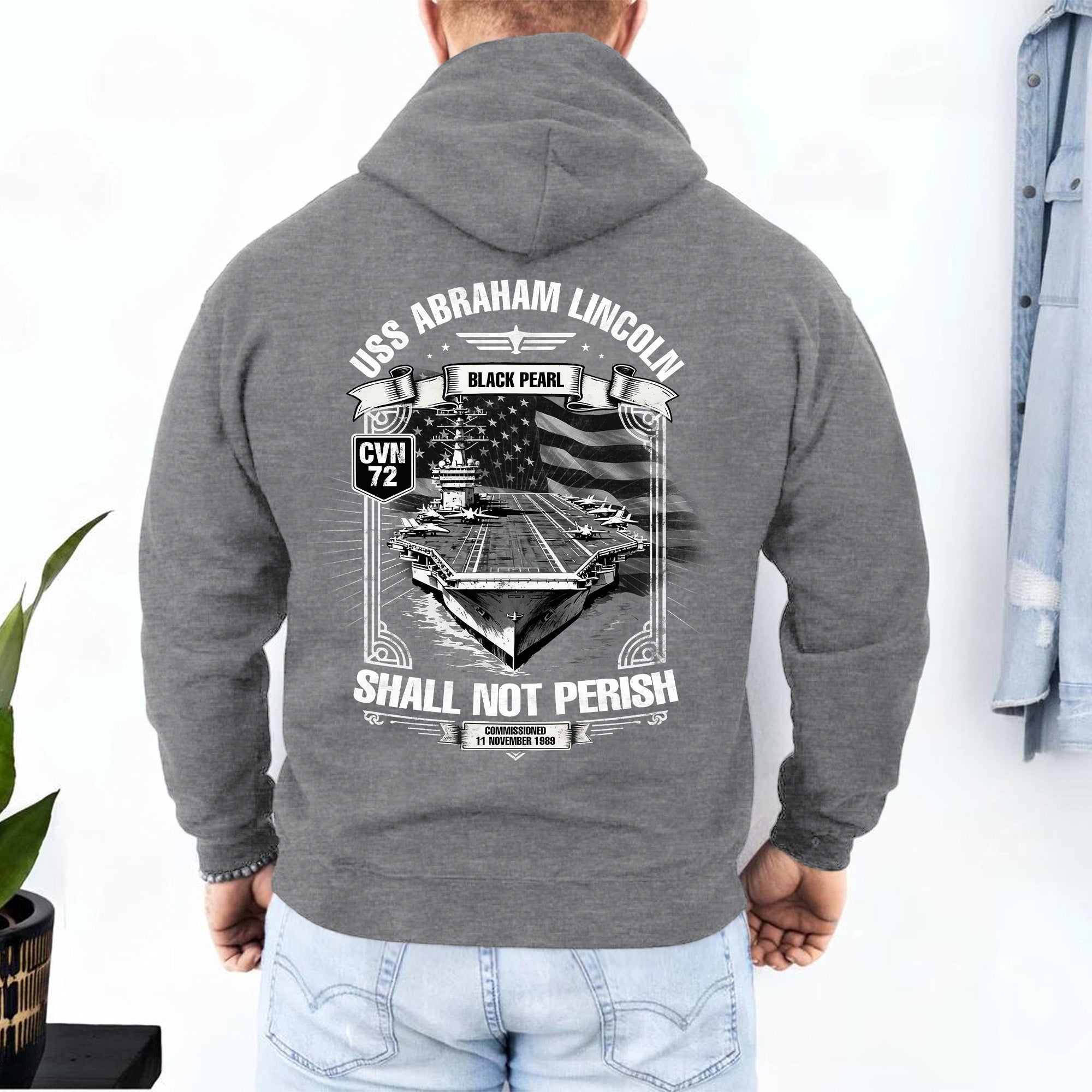 USS Abraham Lincoln CVN 72 Black Pearl Sweatshirt