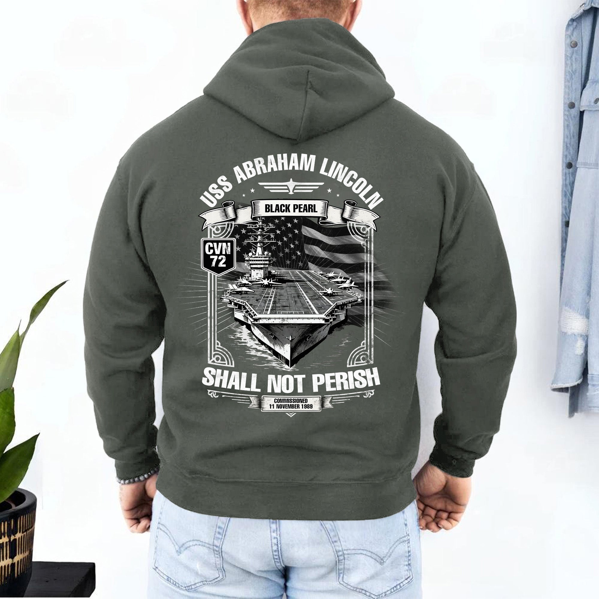 USS Abraham Lincoln CVN 72 Black Pearl Sweatshirt