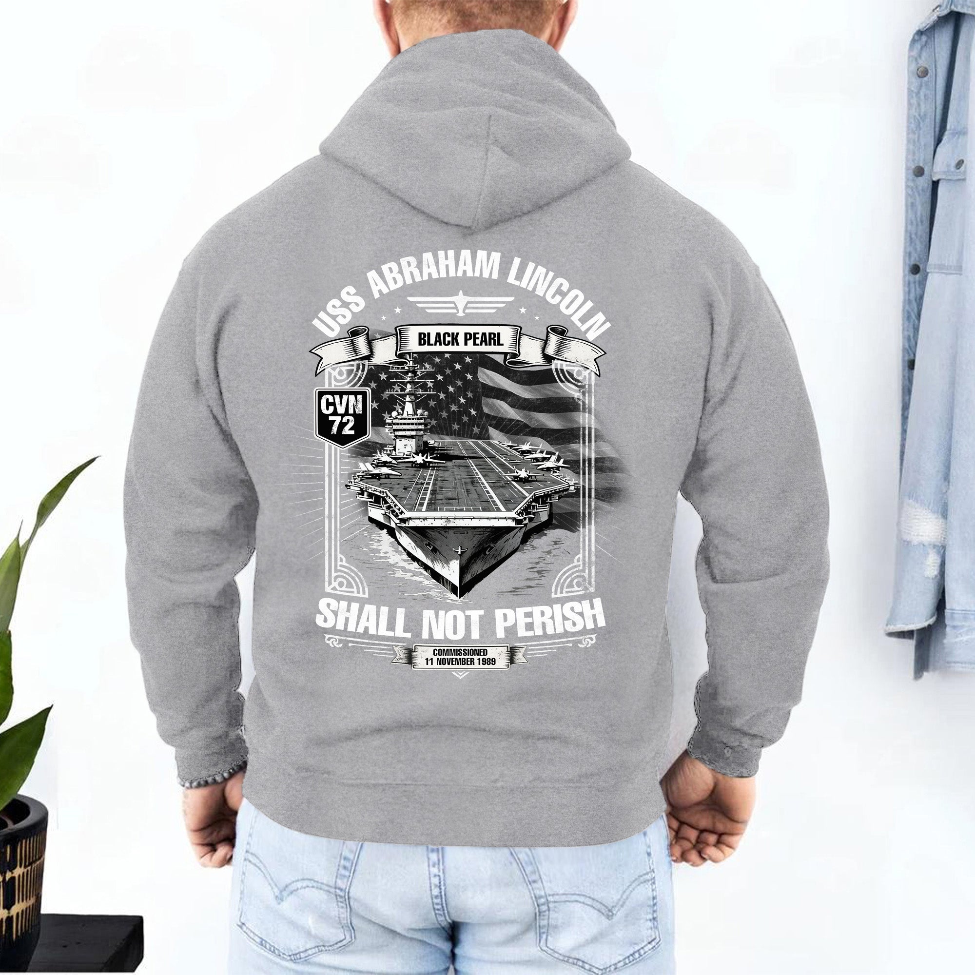 USS Abraham Lincoln CVN 72 Black Pearl Sweatshirt