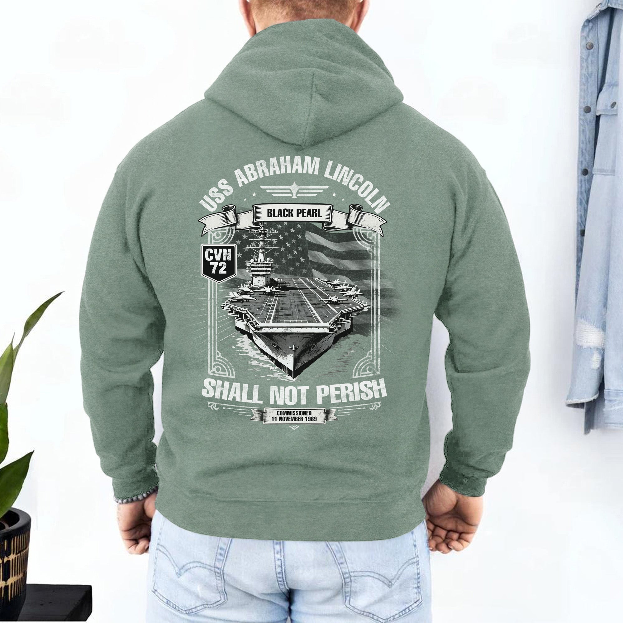 USS Abraham Lincoln CVN 72 Black Pearl Sweatshirt