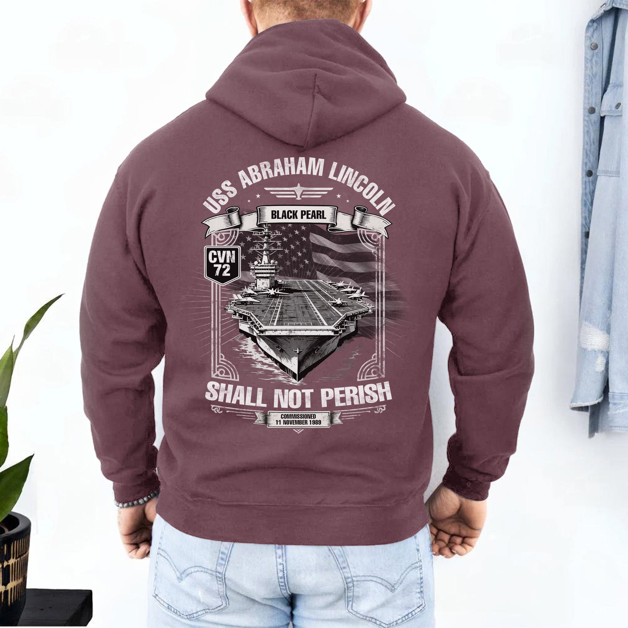 USS Abraham Lincoln CVN 72 Black Pearl Sweatshirt