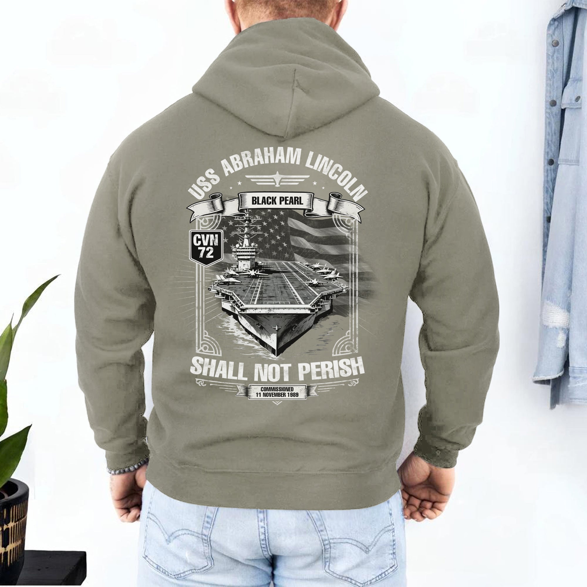 USS Abraham Lincoln CVN 72 Black Pearl Sweatshirt