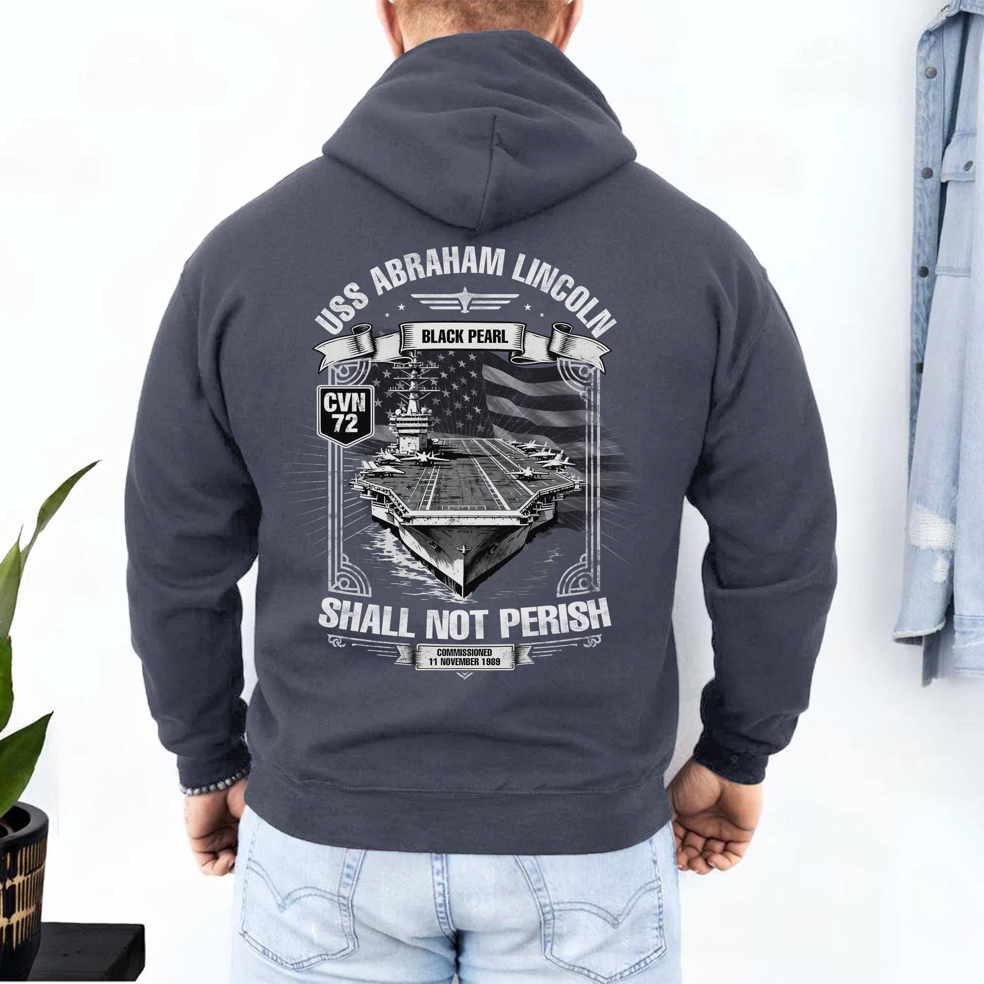 USS Abraham Lincoln CVN 72 Black Pearl Sweatshirt