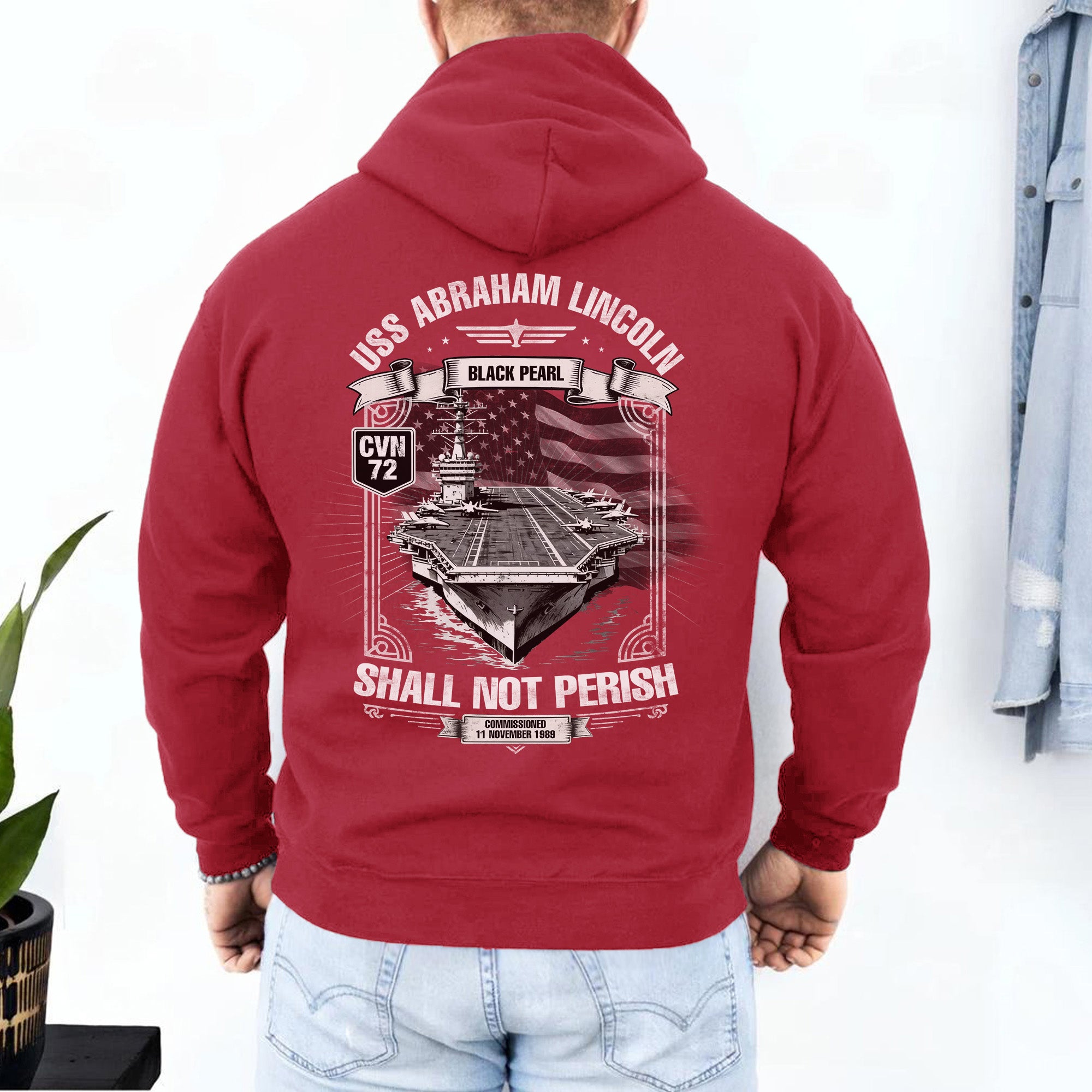 USS Abraham Lincoln CVN 72 Black Pearl Sweatshirt