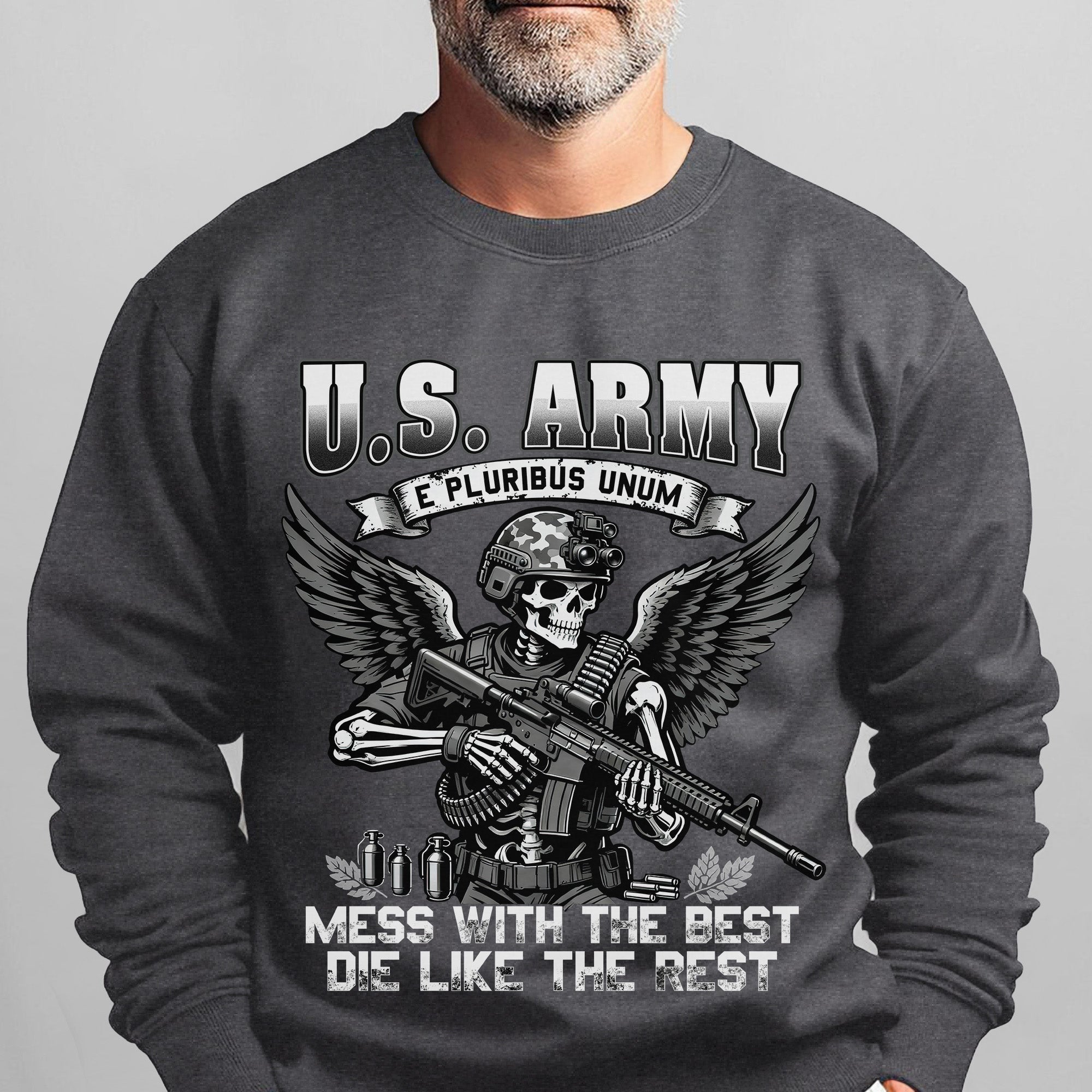US Army E Pluribus Unum Mess with the Sweatshirt