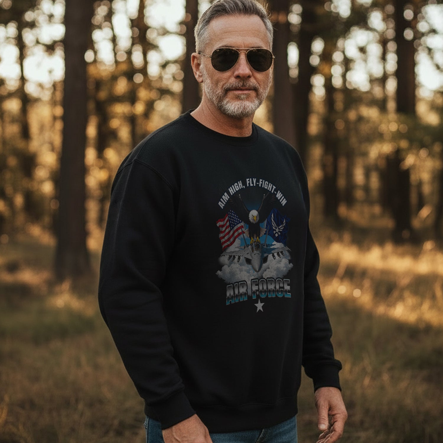 Aim High Fly Fight Win Air Force Sweatshirt
