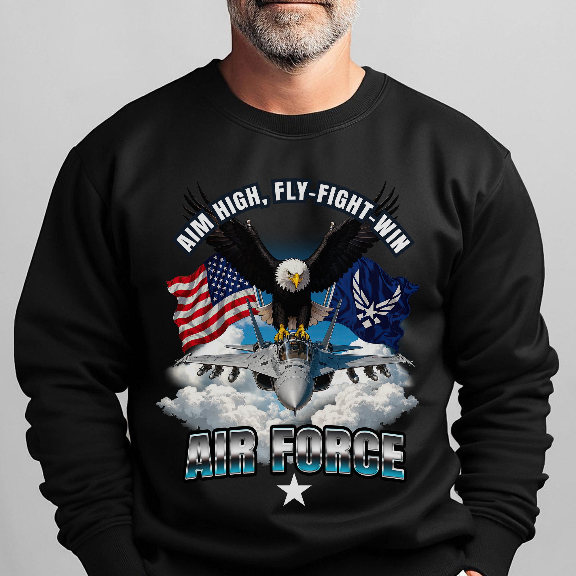 Aim High Fly Fight Win Air Force Sweatshirt