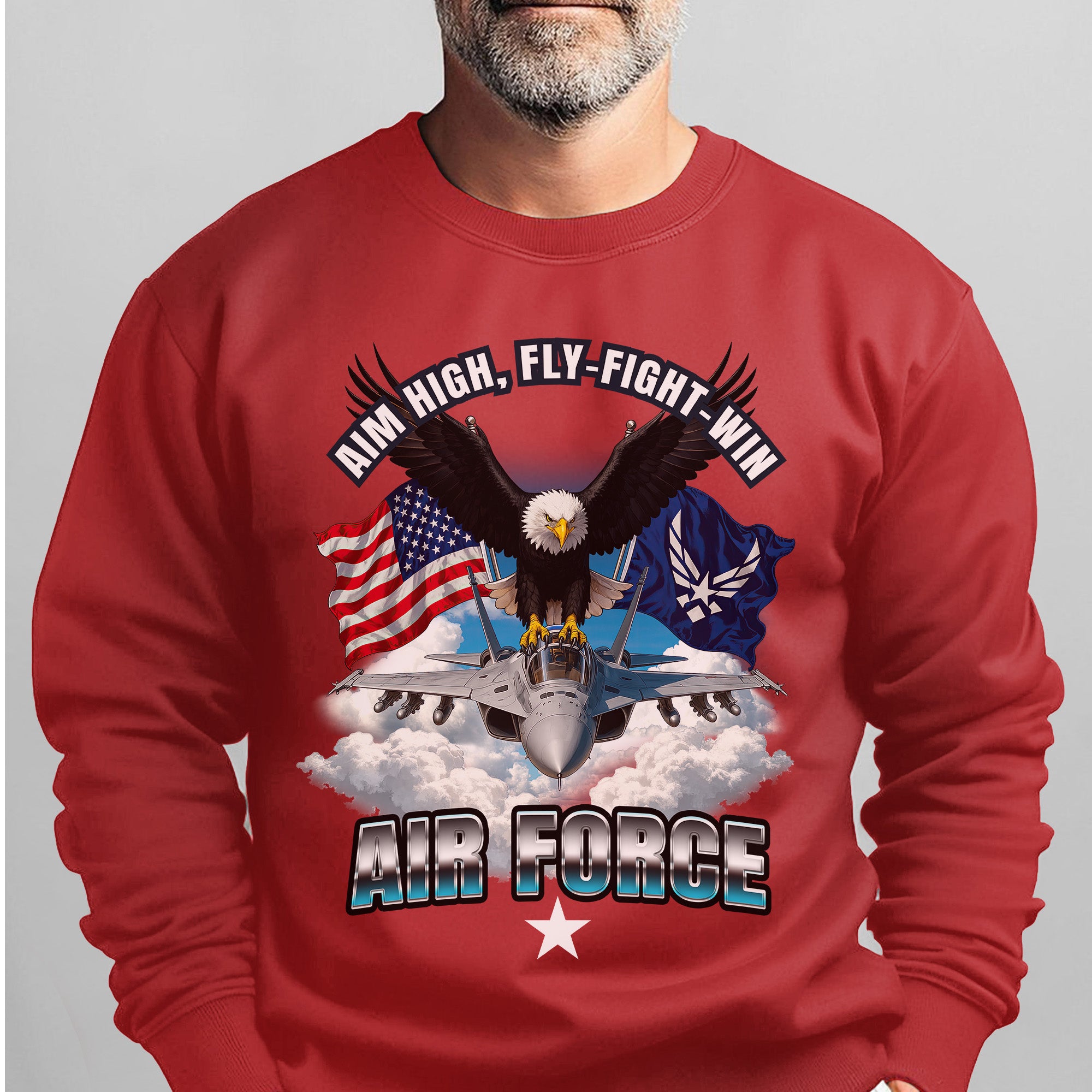 Aim High Fly Fight Win Air Force Sweatshirt