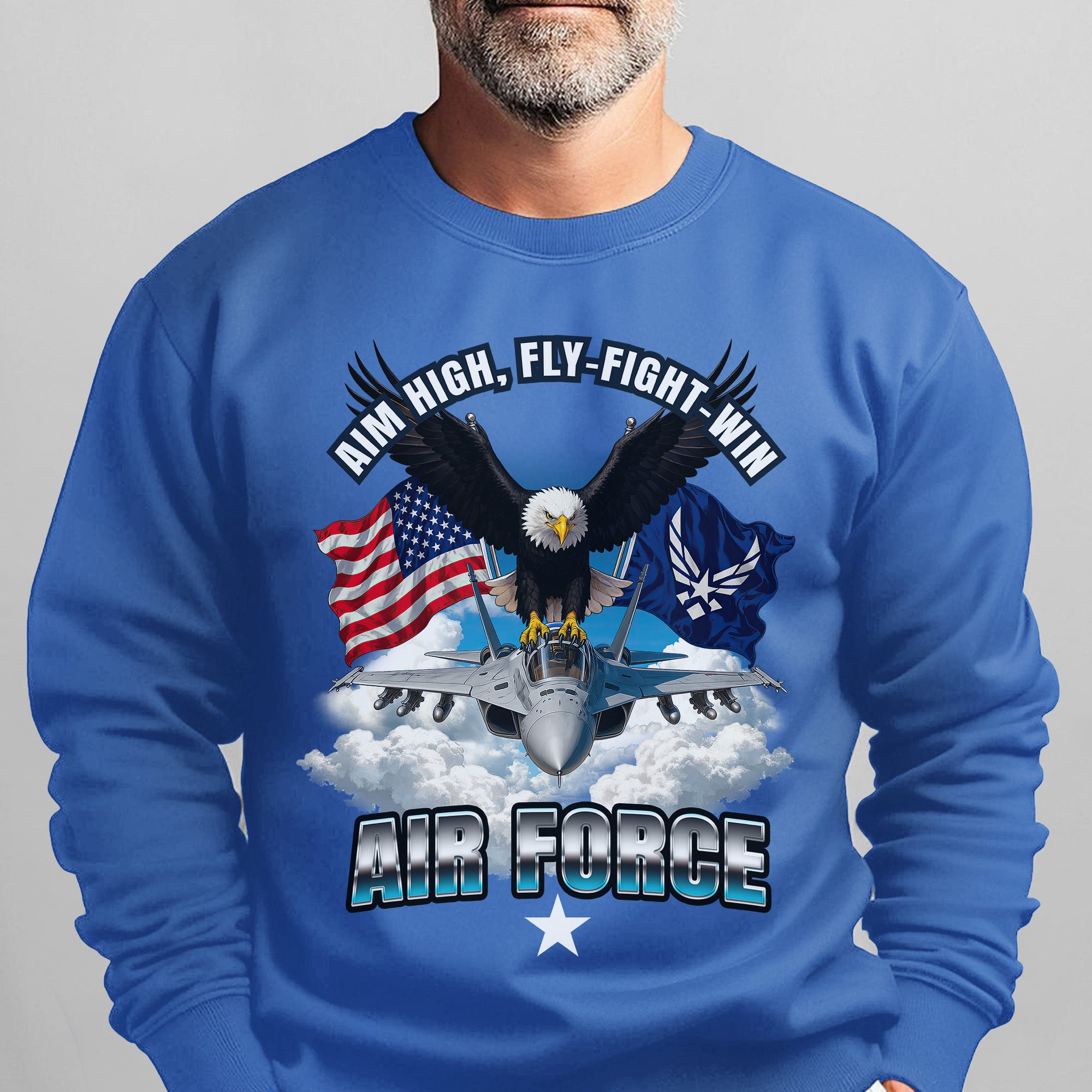Aim High Fly Fight Win Air Force Sweatshirt