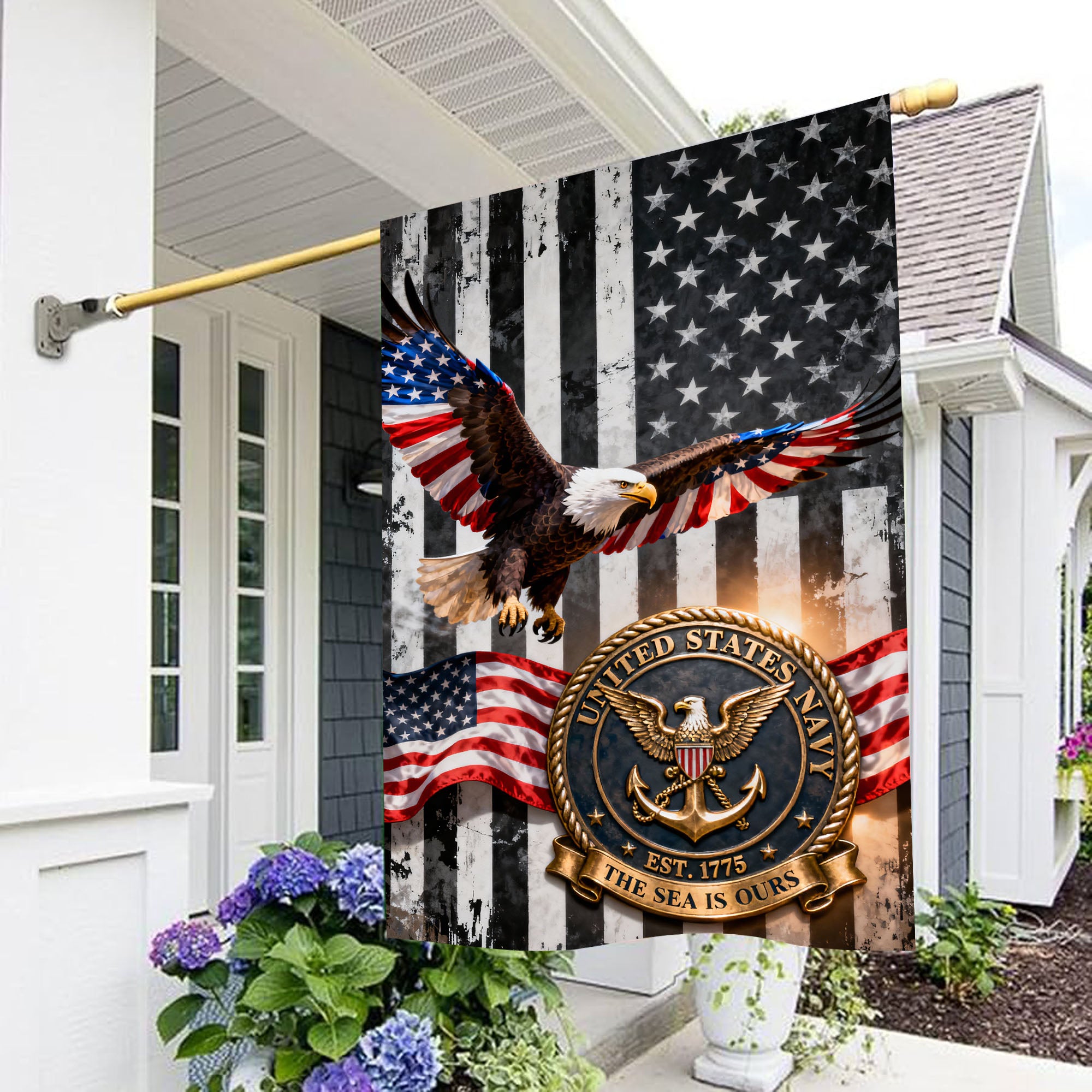 U.S. Navy Est 1775 The Sea Is Ours Flag