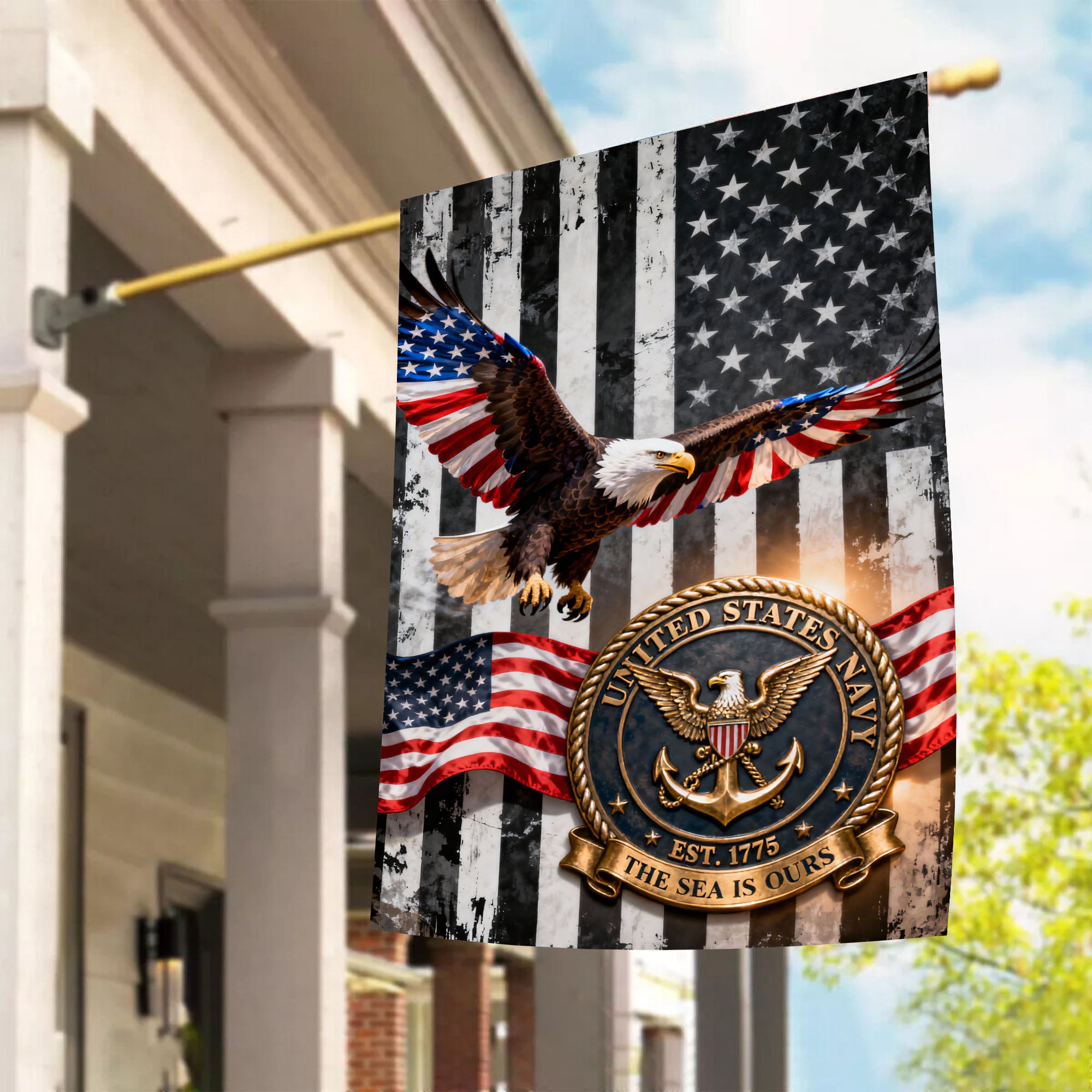 U.S. Navy Est 1775 The Sea Is Ours Flag