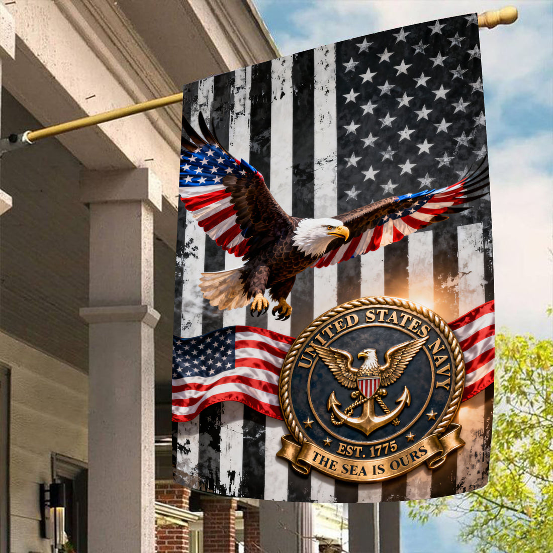 U.S. Navy Est 1775 The Sea Is Ours Flag