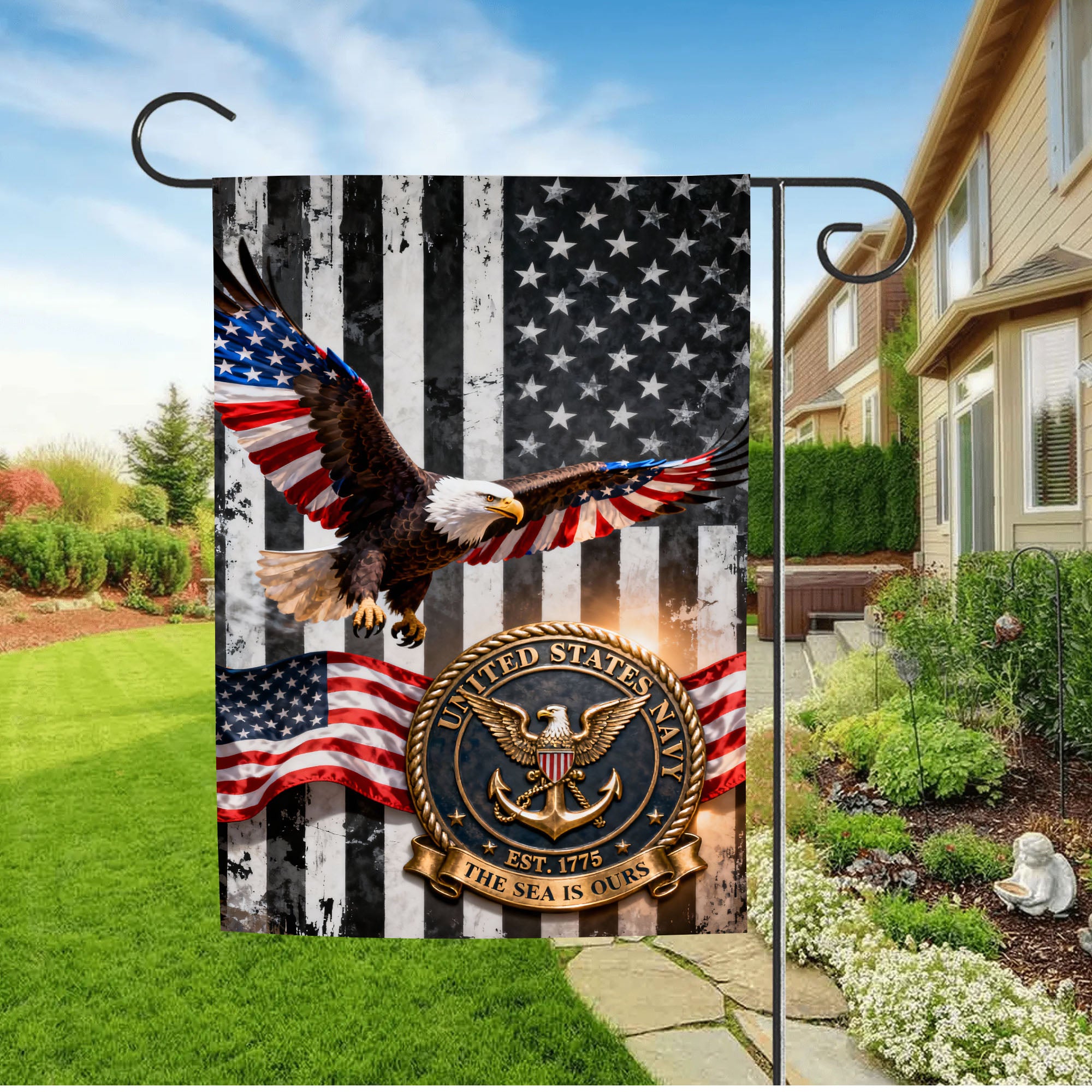 U.S. Navy Est 1775 The Sea Is Ours Flag