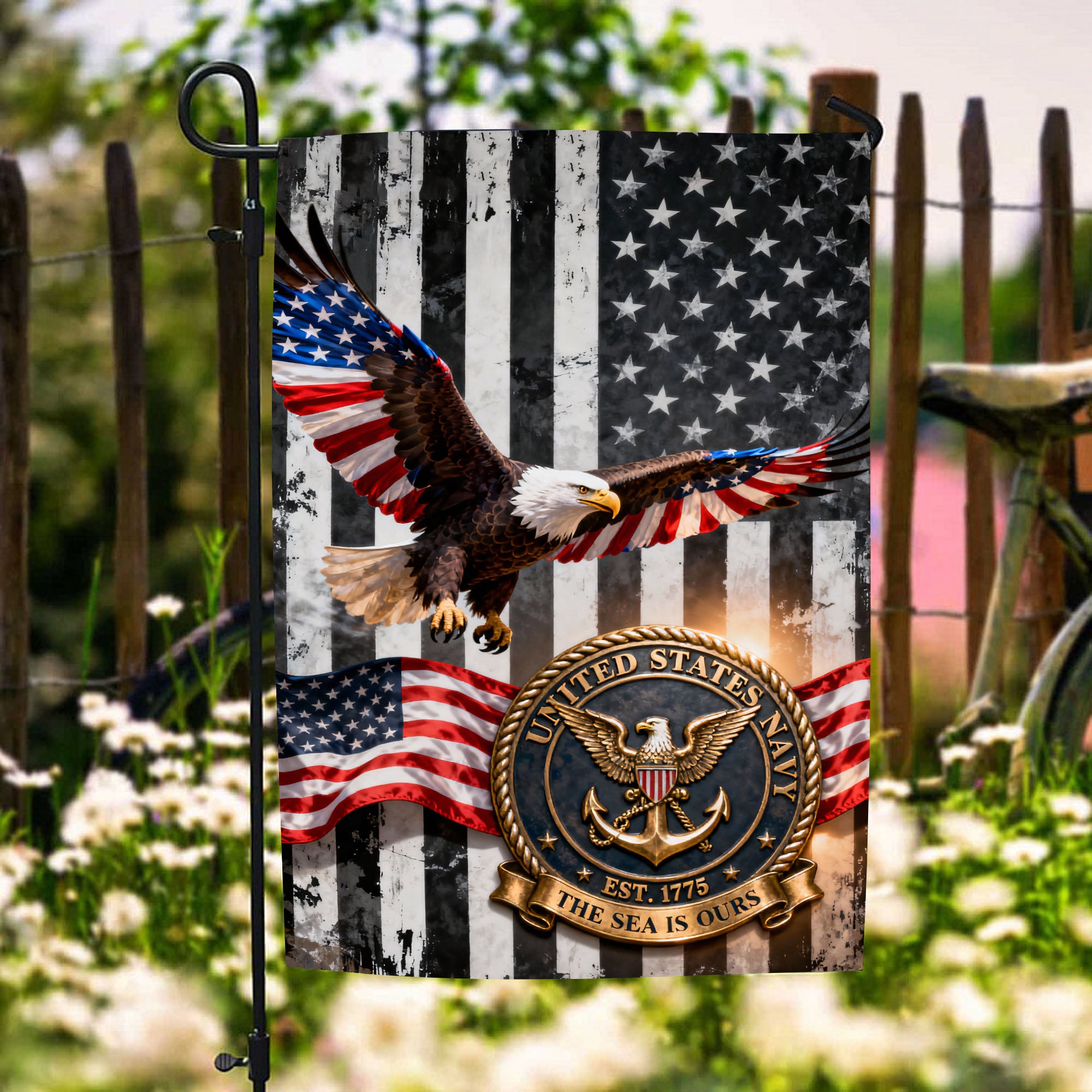 U.S. Navy Est 1775 The Sea Is Ours Flag