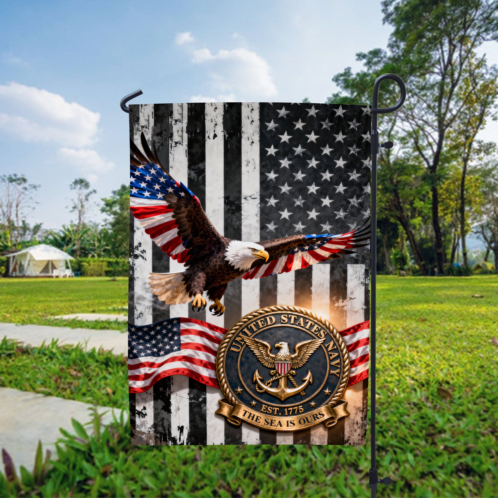 U.S. Navy Est 1775 The Sea Is Ours Flag