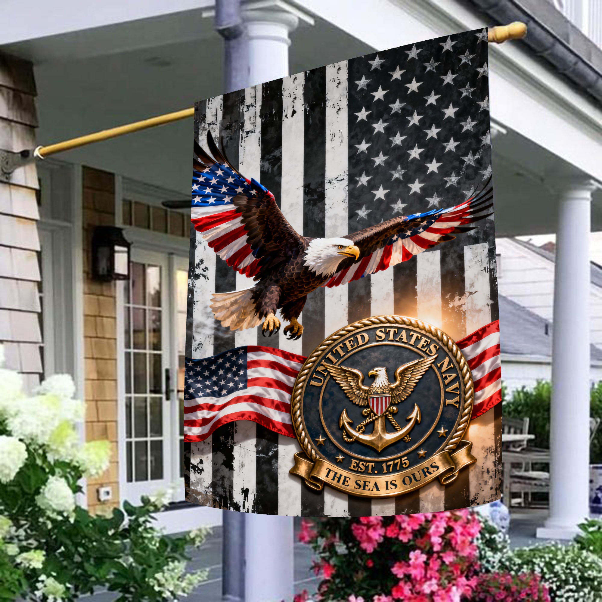 U.S. Navy Est 1775 The Sea Is Ours Flag
