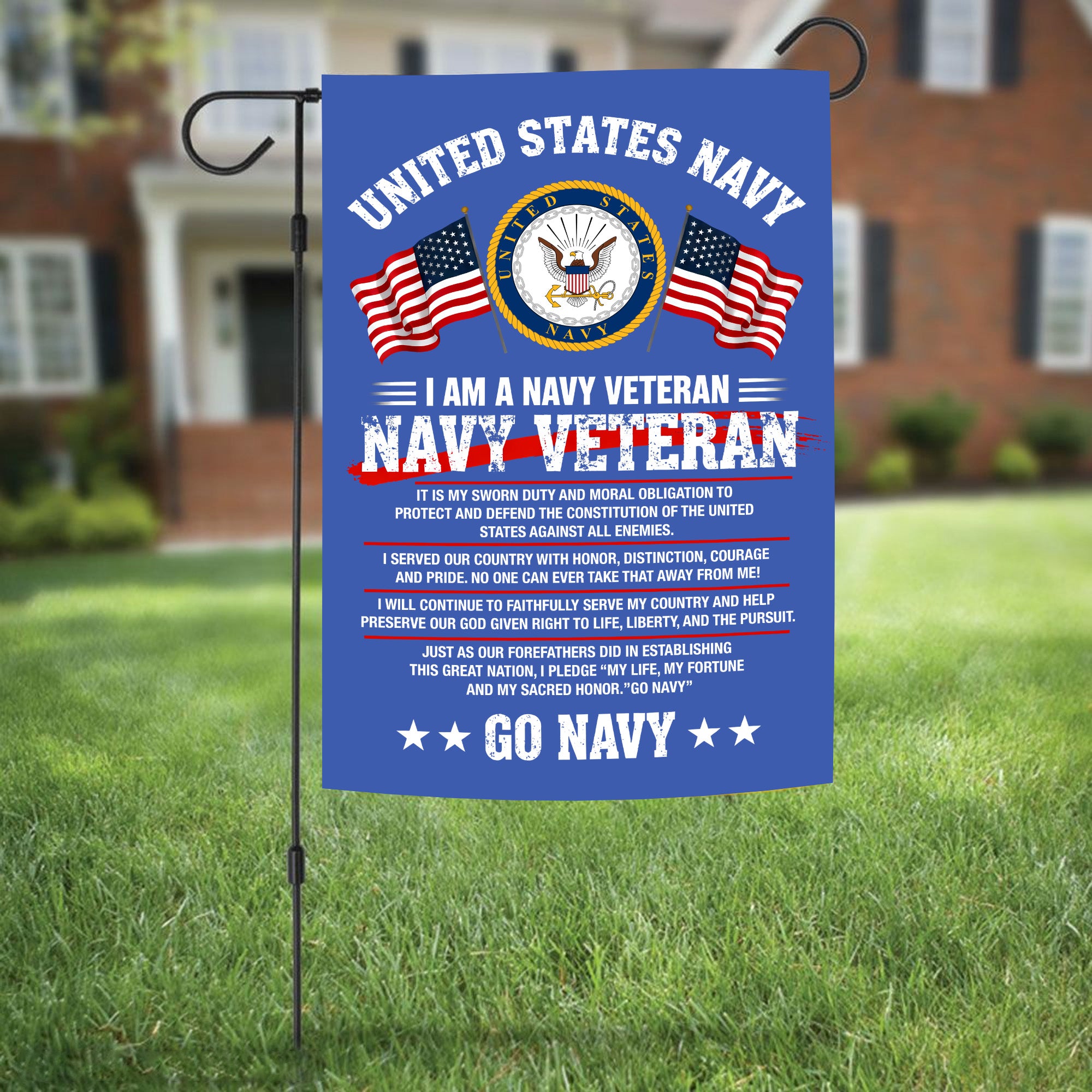 Navy Veteran Proud Service Flag