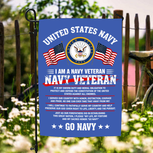 Navy Veteran Proud Service Flag