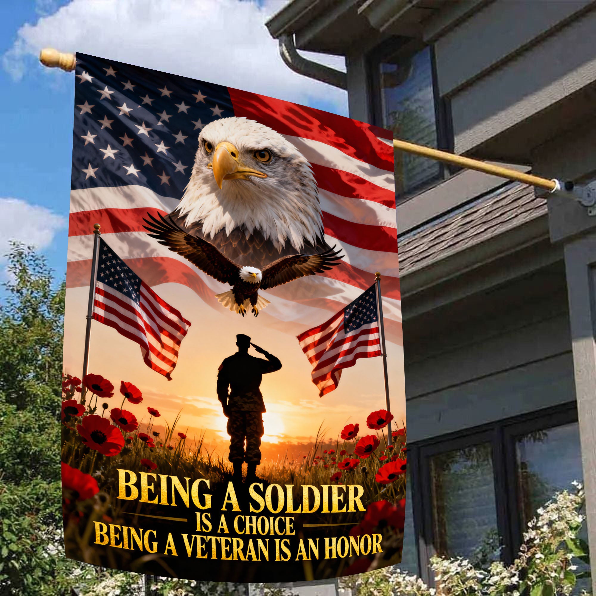 Veteran Pride Military Service Flag