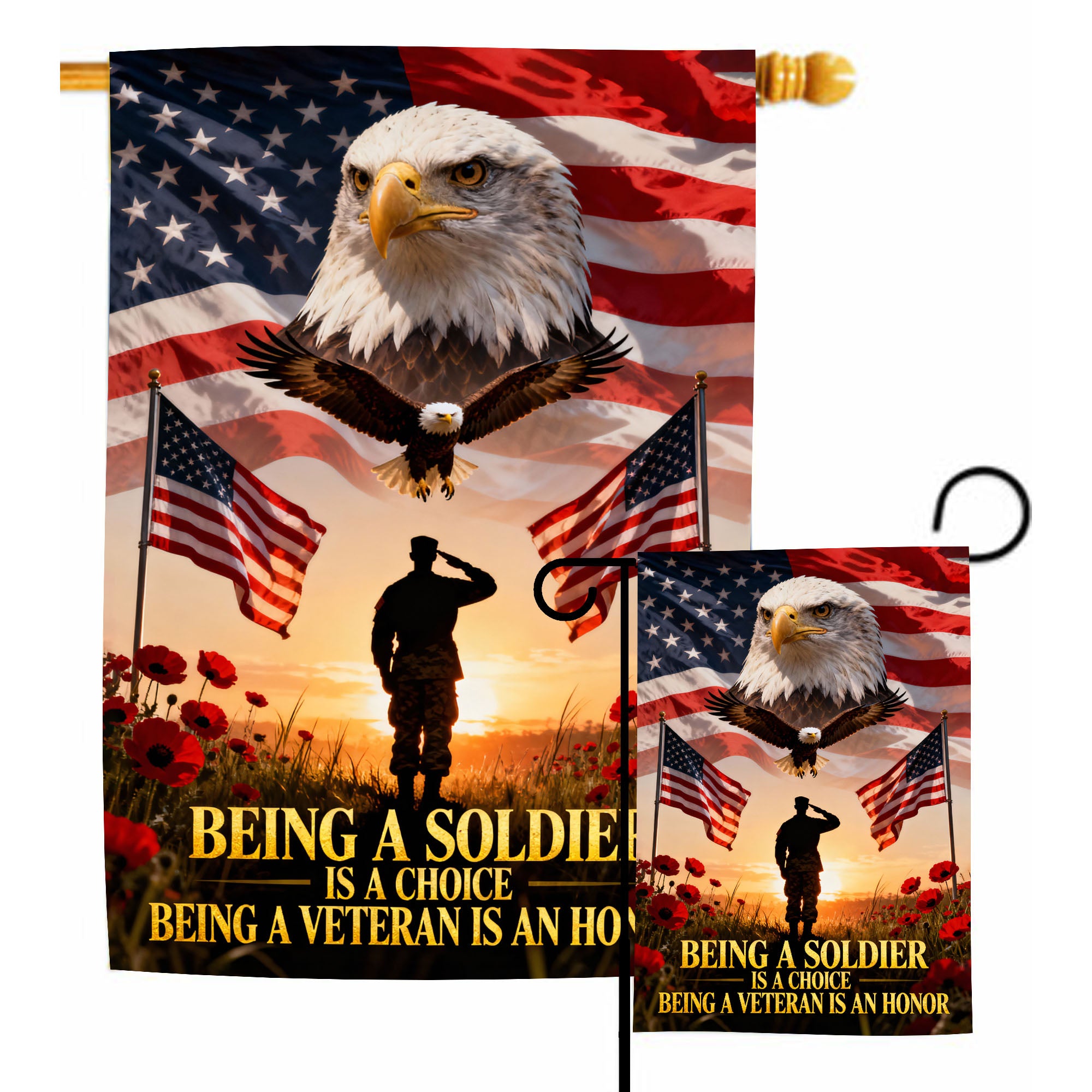 Veteran Pride Military Service Flag