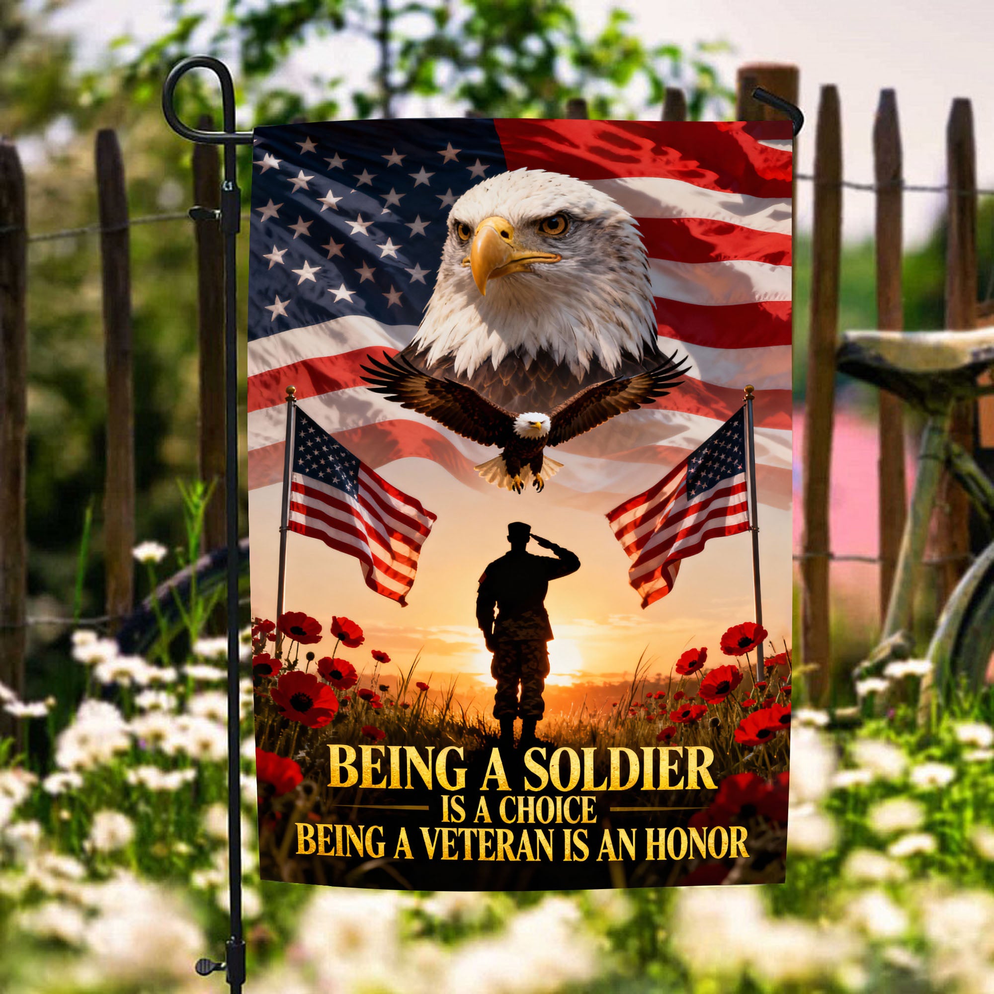 Veteran Pride Military Service Flag