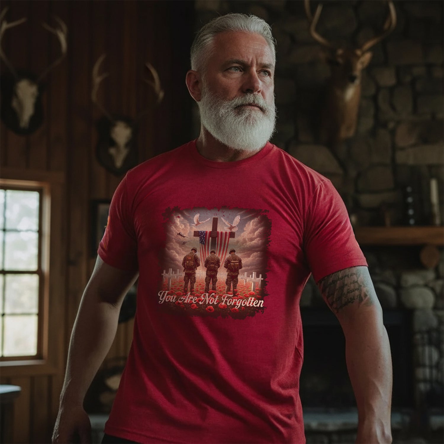 POW MIA Not Forgotten Veteran Memorial T-Shirt Secondary image