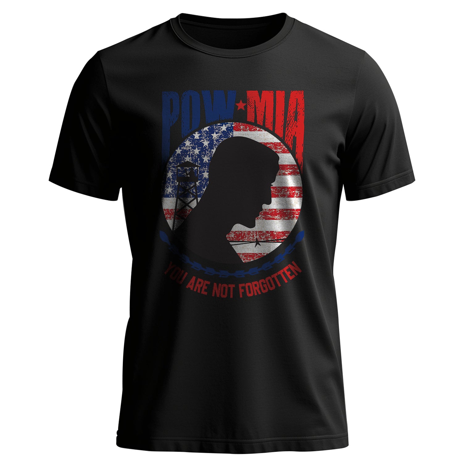 POW MIA Veteran Military Remembrance honor T-Shirt