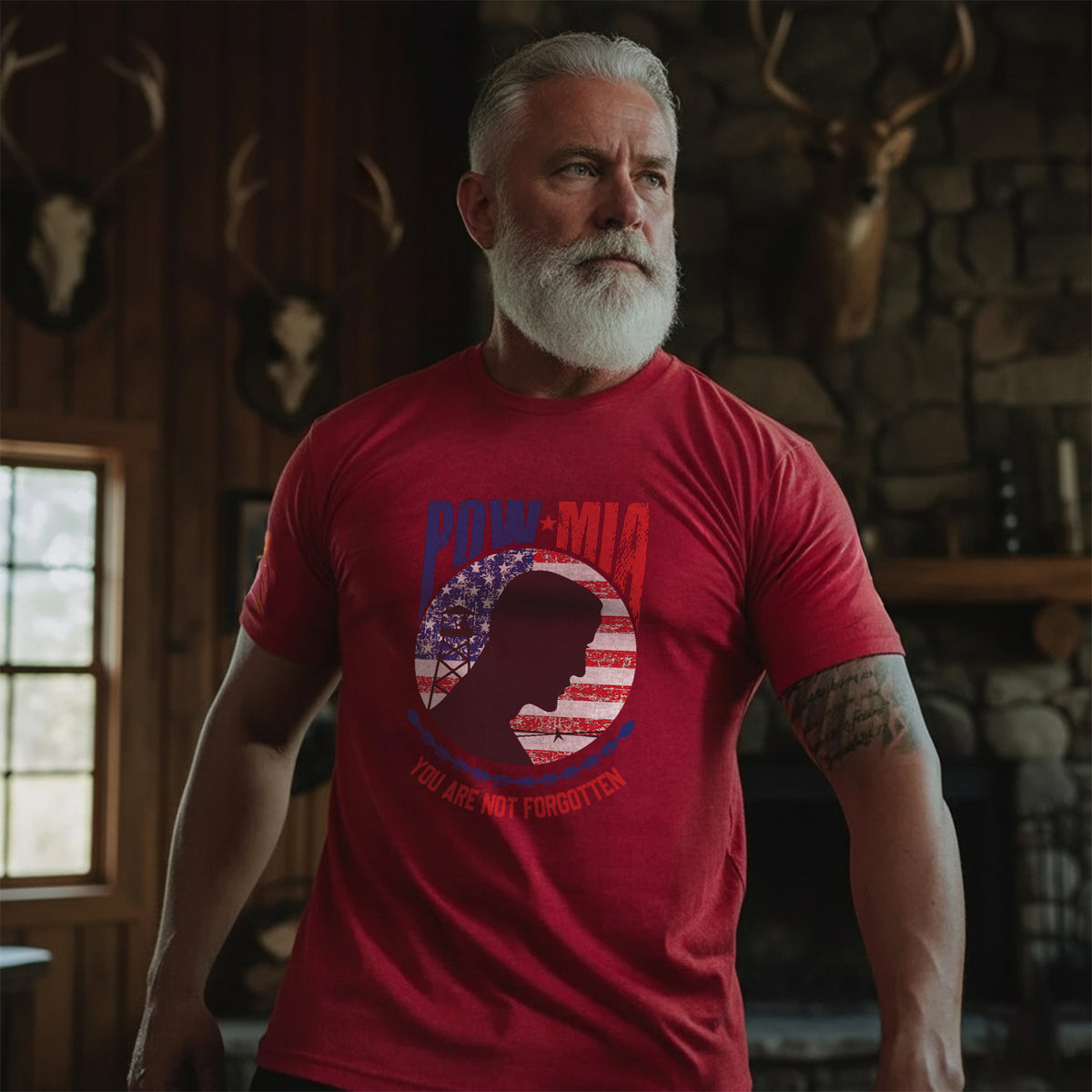 POW MIA Veteran Military Remembrance Tribute T-Shirt