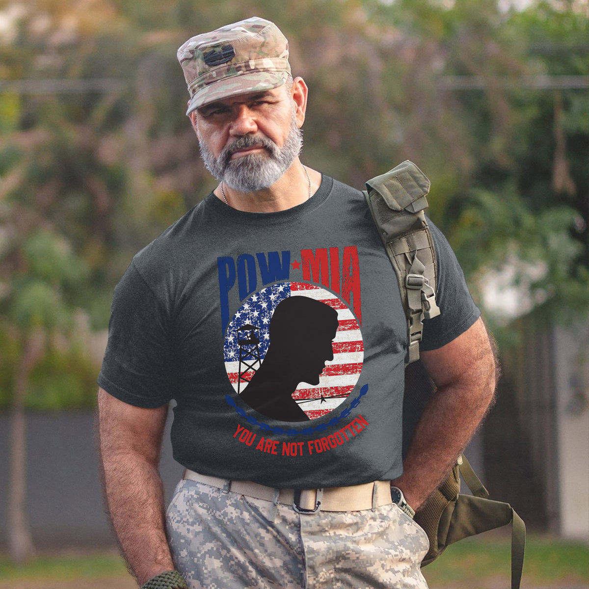 POW MIA Veteran Military Remembrance Tribute T-Shirt