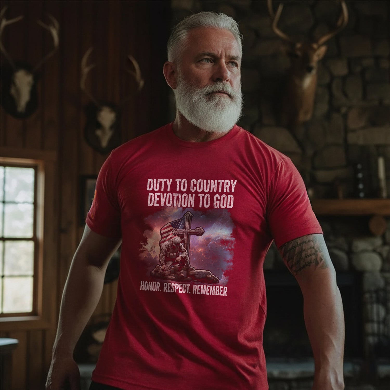 Duty to Country Devotion to God Patriotic T-Shirt Secondary image