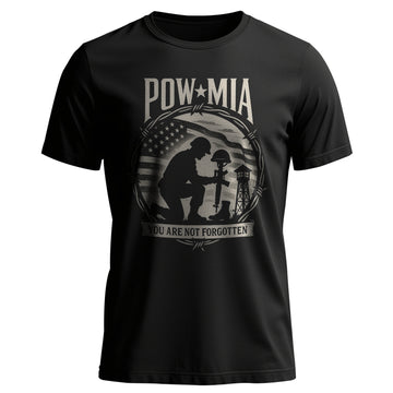 POW MIA T-Shirt, Veteran Tribute Tee, T-Shirt