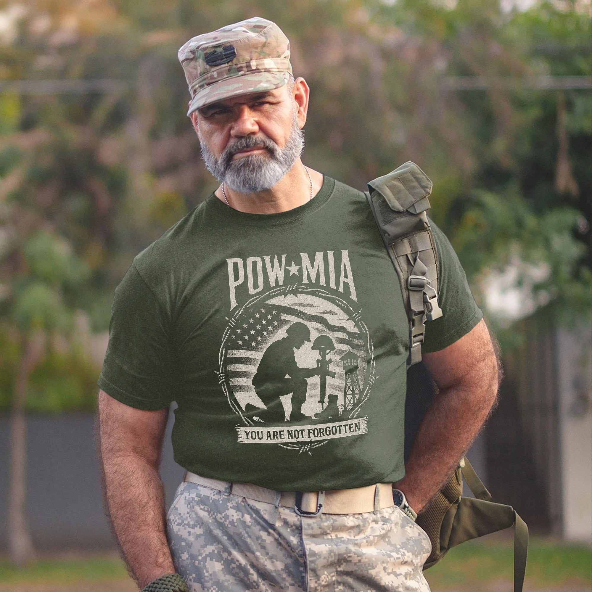 POW MIA T-Shirt, Veteran Tribute Tee, Patriotic Flag Shirt, Military Remembrance T-Shirt