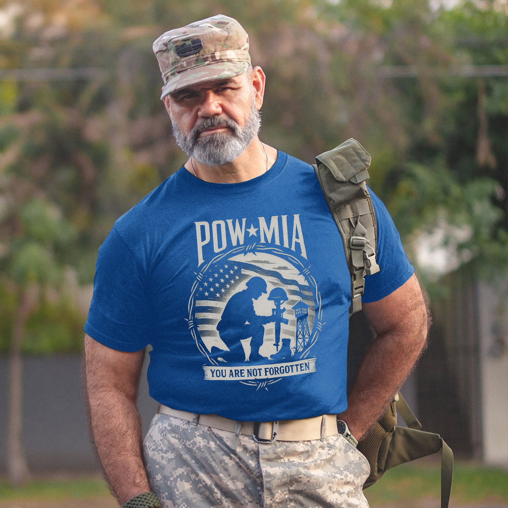 POW MIA T-Shirt, Veteran Tribute Tee, Patriotic Flag Shirt, Military Remembrance T-Shirt
