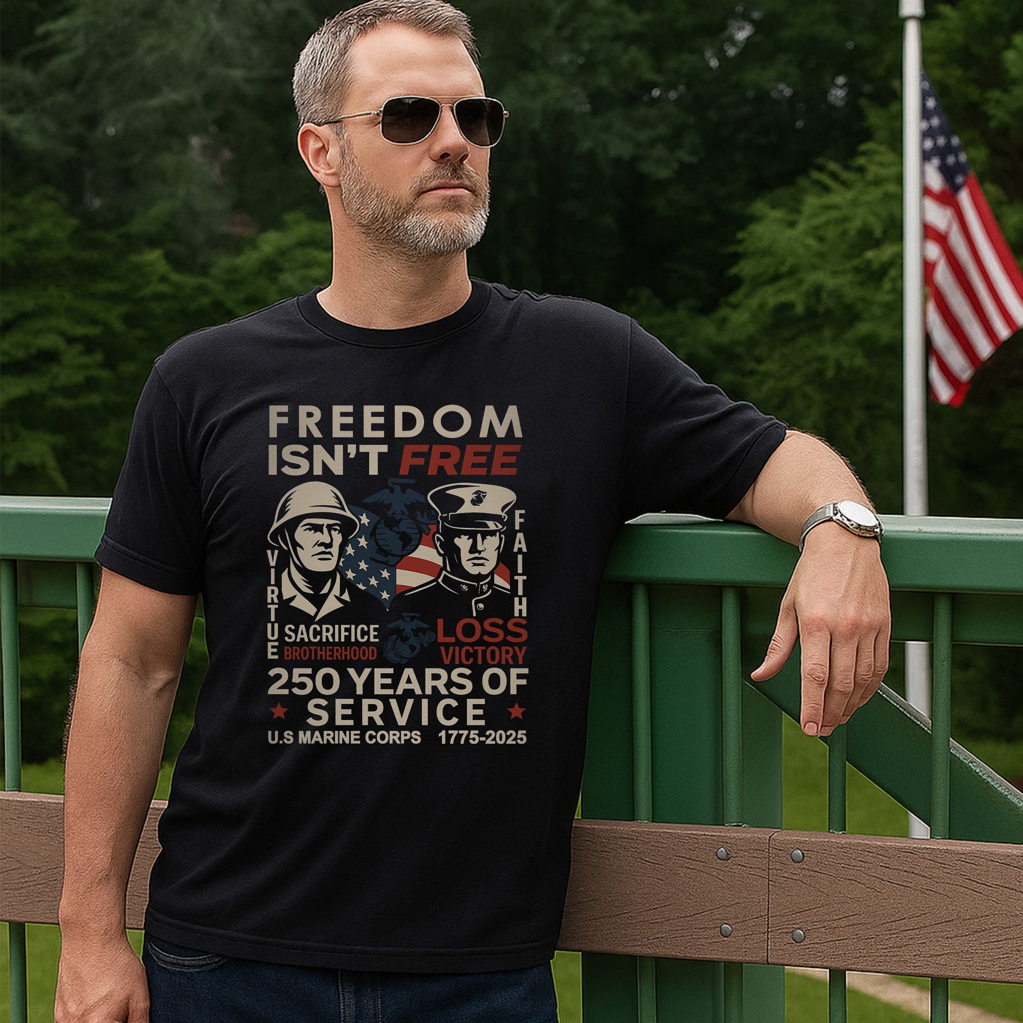 Freedom Isnt Free Shirt Patriotic US Military Veteran T Shirt Honoring American Freedom And Sacrifice T-Shirt