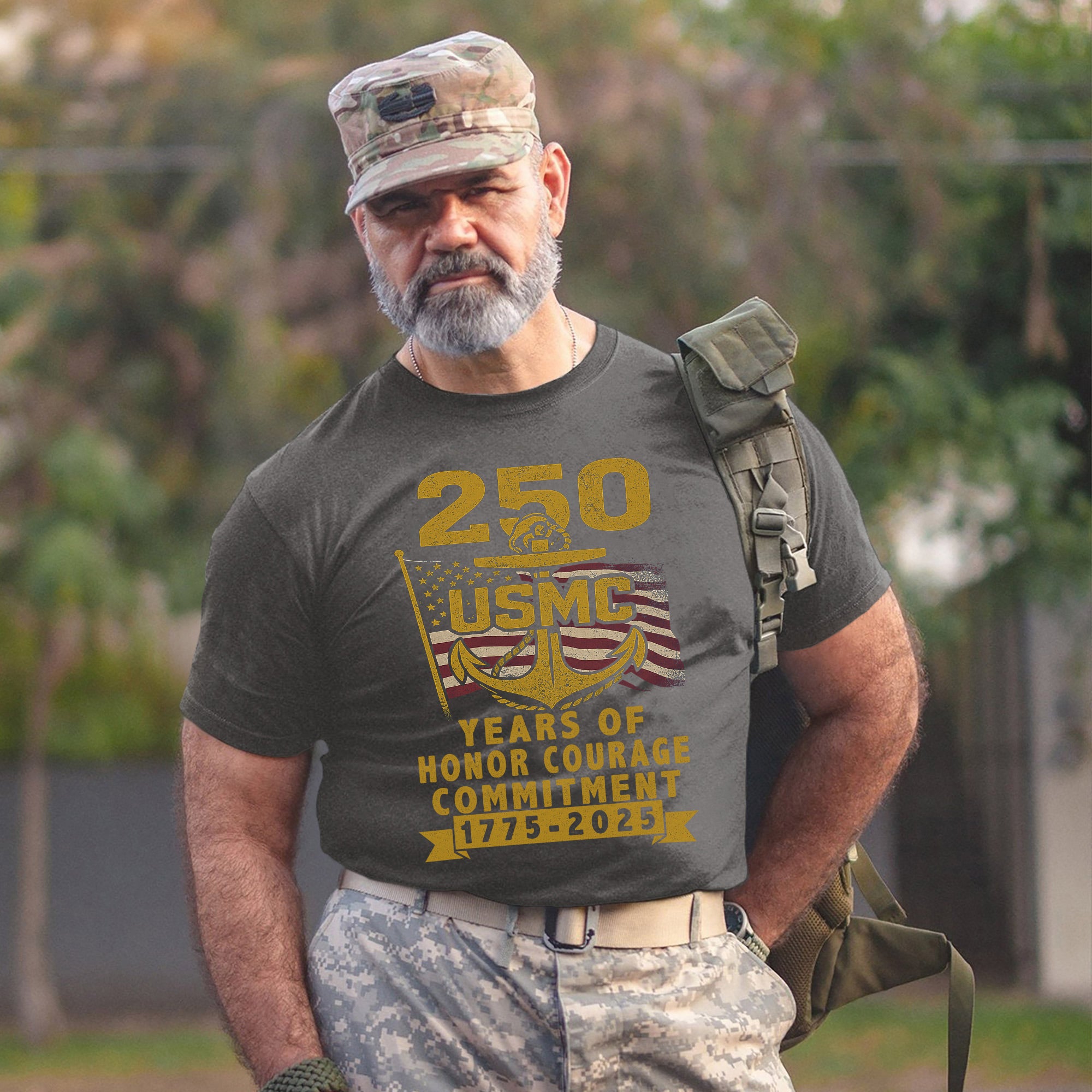 Years of Honor Courage Commitment Patriotic US Military Veteran Honoring Service and Sacrifice T-Shirt