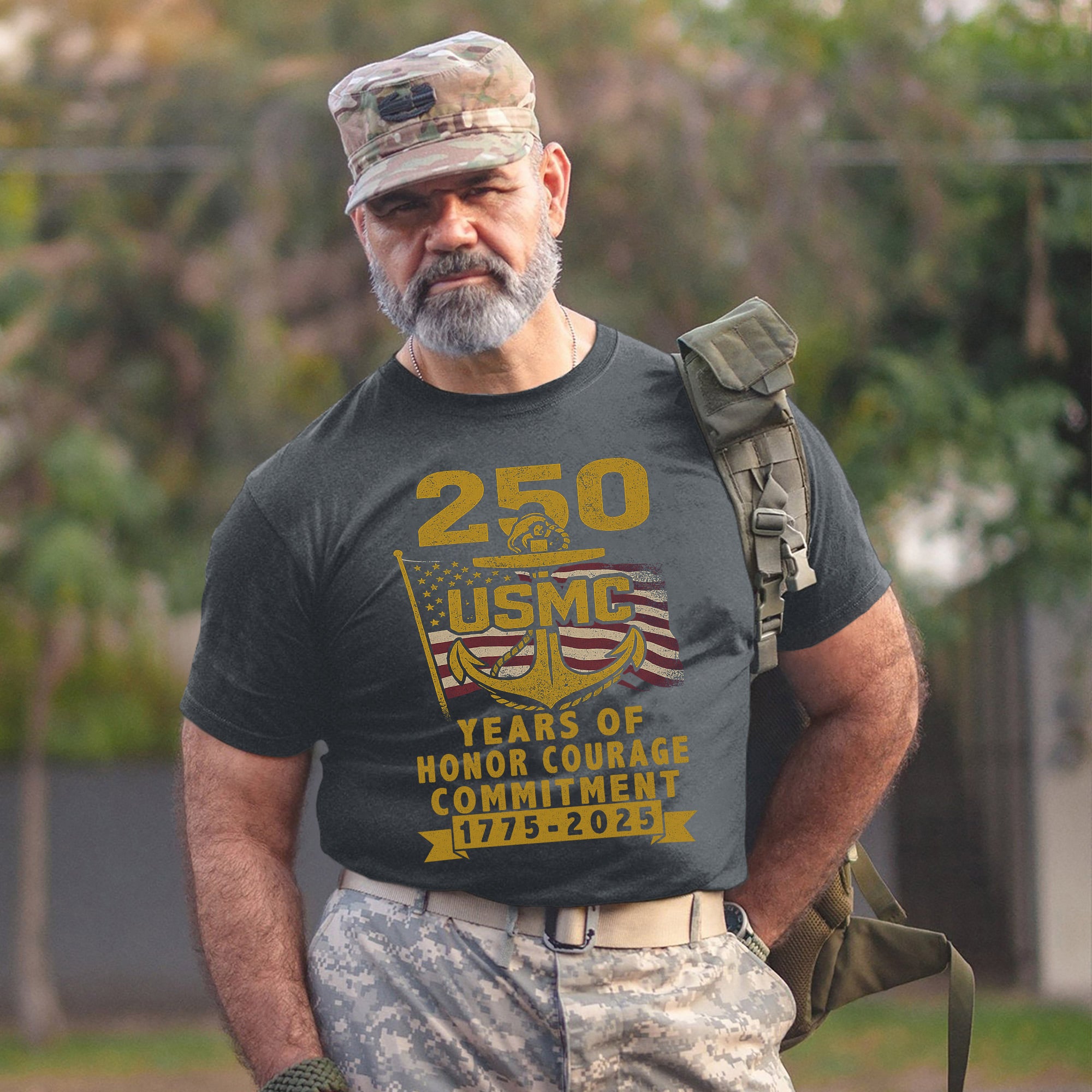 Years of Honor Courage Commitment Patriotic US Military Veteran Honoring Service and Sacrifice T-Shirt