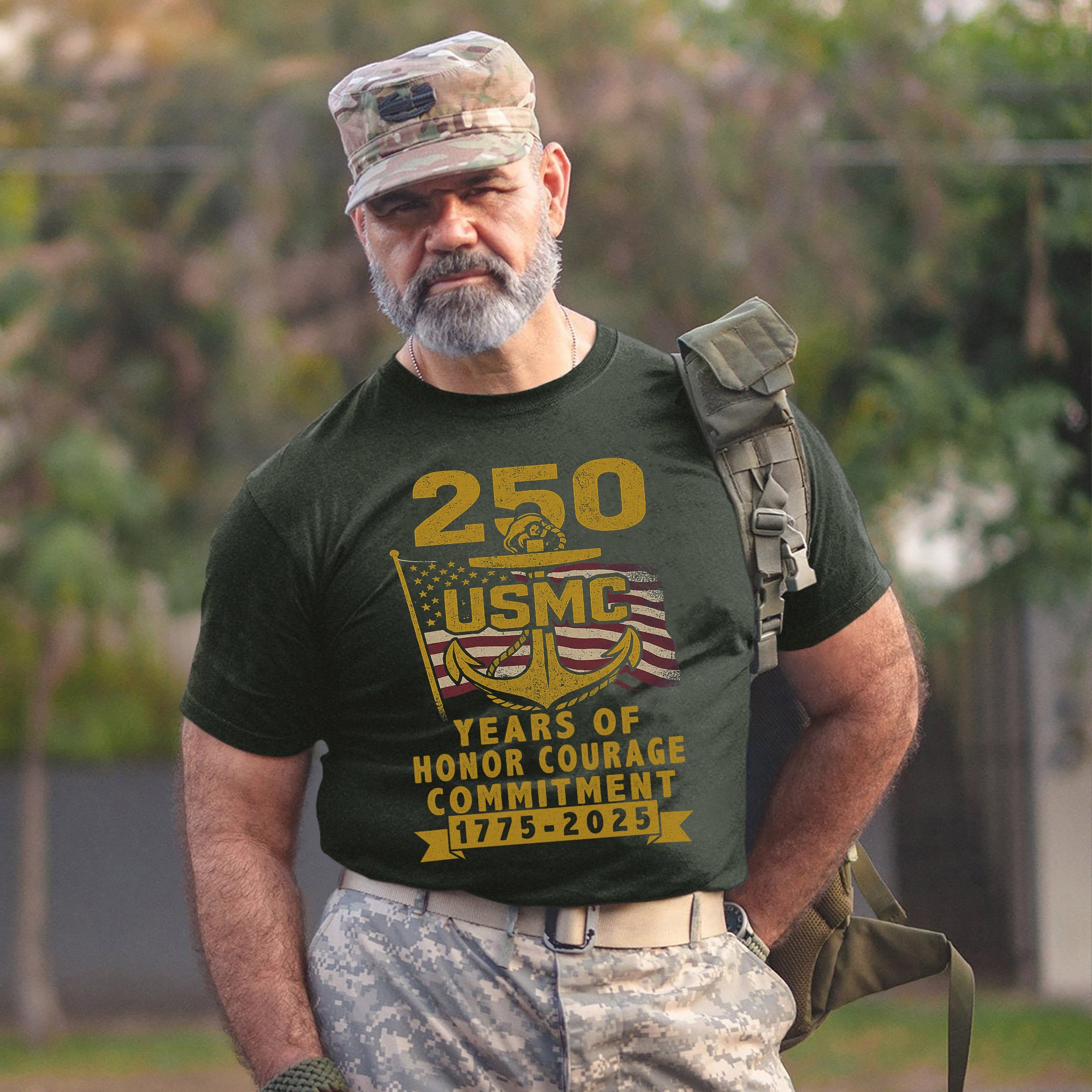 Years of Honor Courage Commitment Patriotic US Military Veteran Honoring Service and Sacrifice T-Shirt