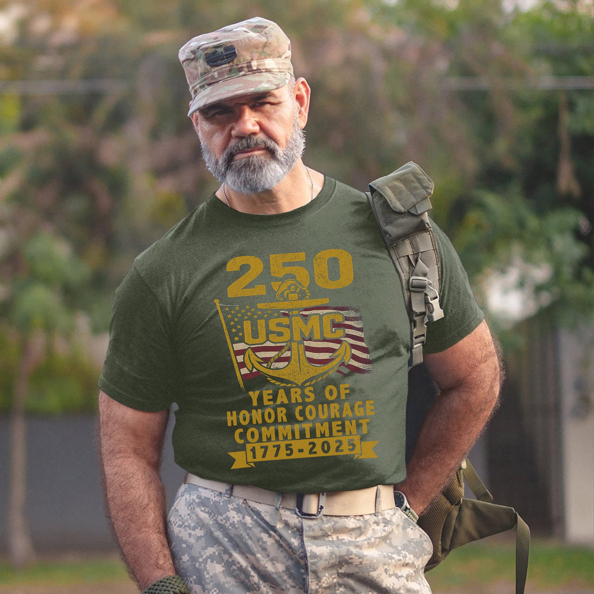 Years of Honor Courage Commitment Patriotic US Military Veteran Honoring Service and Sacrifice T-Shirt