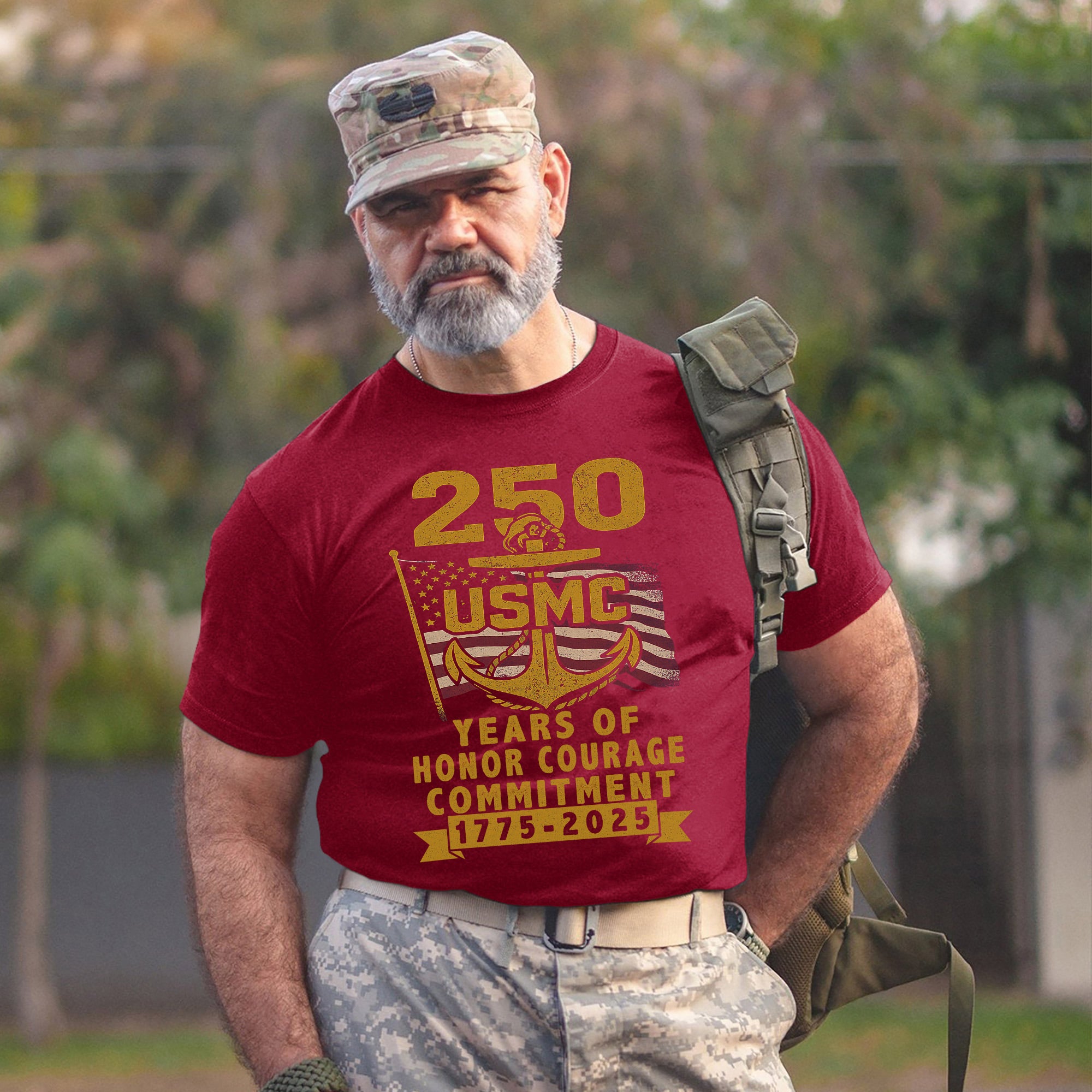 Years of Honor Courage Commitment Patriotic US Military Veteran Honoring Service and Sacrifice T-Shirt