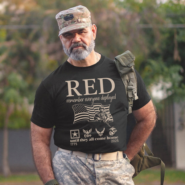 RED Remember Everyone Deployed Until They All Come Home T-Shirt