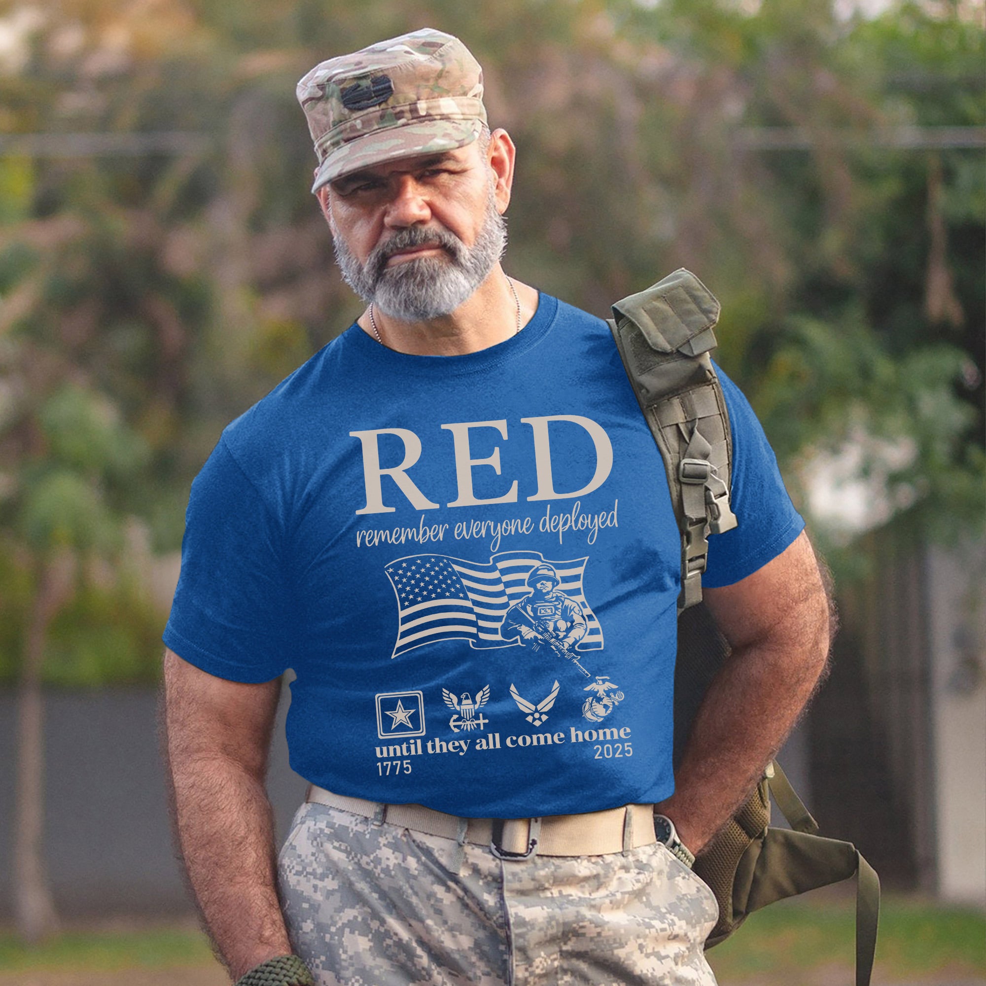 RED Remember Everyone Deployed Until They All Come Home US Military Support Veteran Tribute T-Shirt