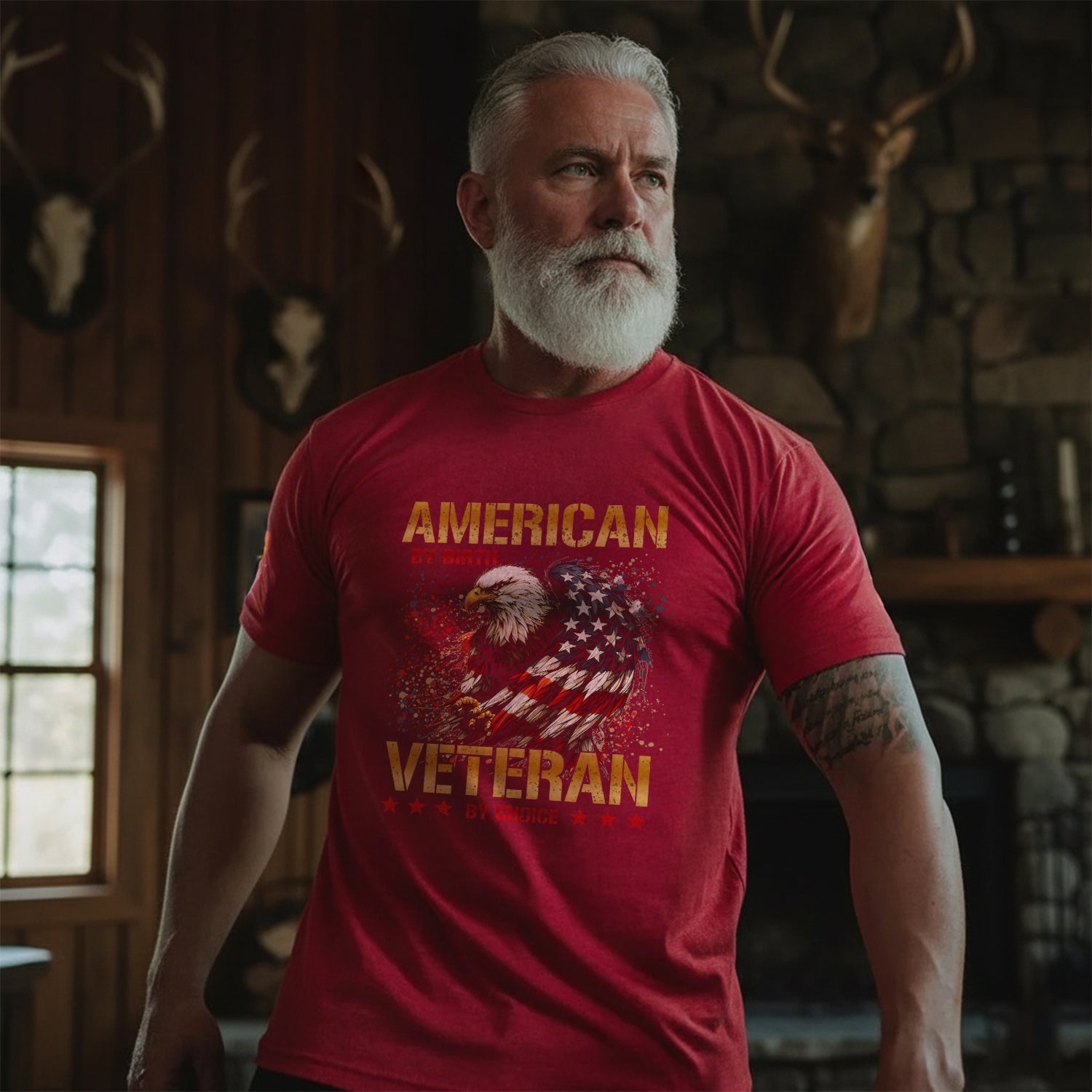 American by Birth Veteran by Personalized T-Shirt Secondary image