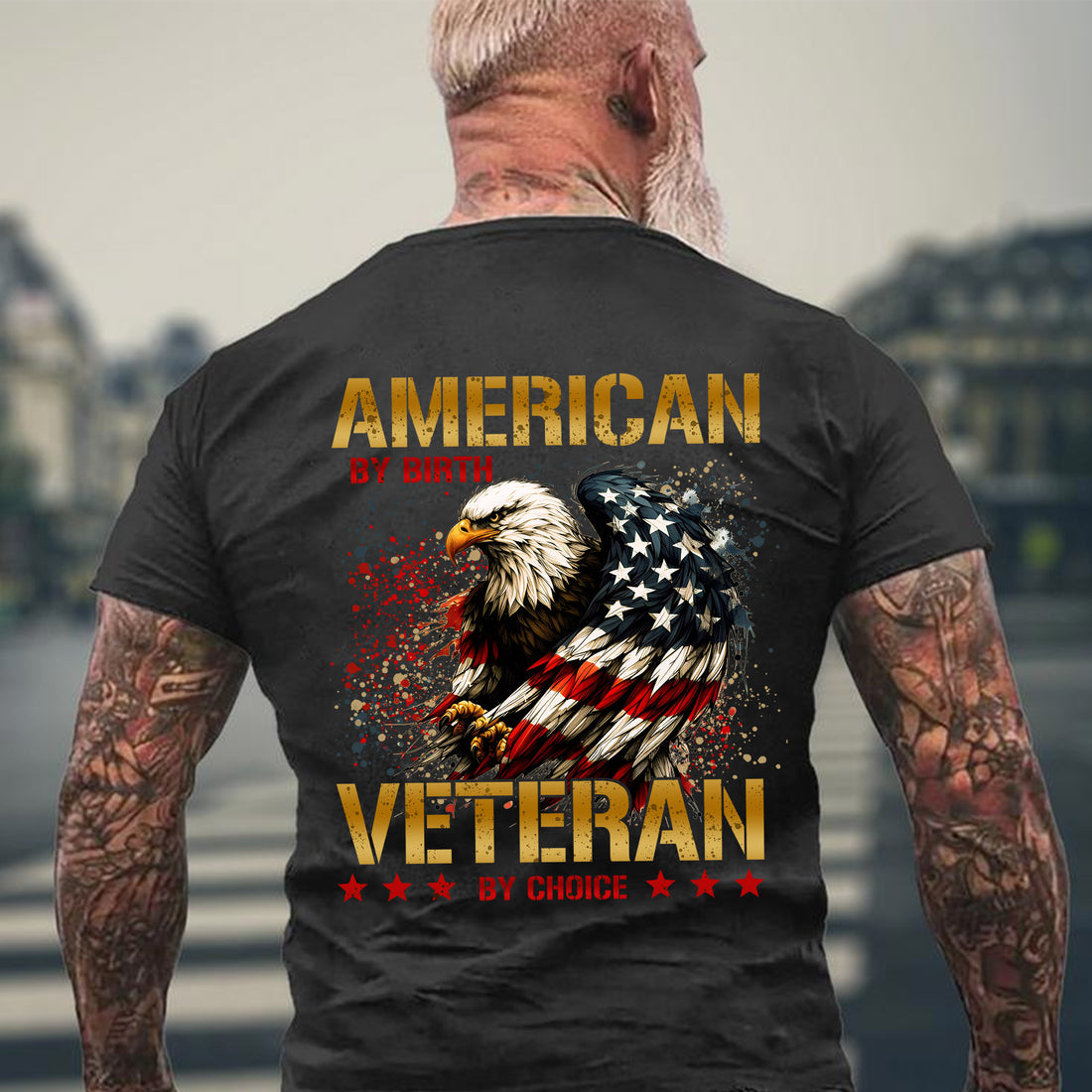 American by Birth Veteran by Choice US Military Pride Personalized T-Shirt
