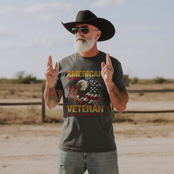 American by Birth Veteran by Personalized T-Shirt
